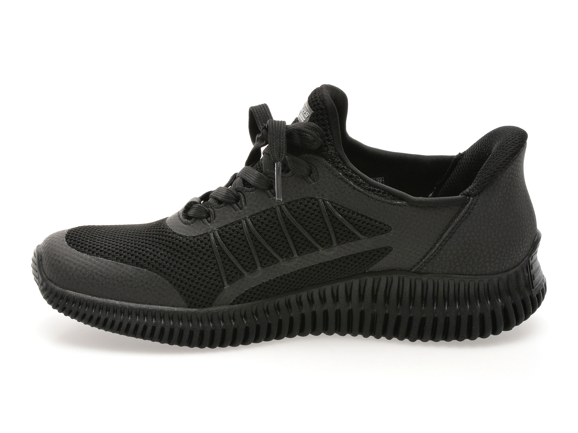 Pantofi sport SKECHERS negri, BOBS GEO LITE, din material textil