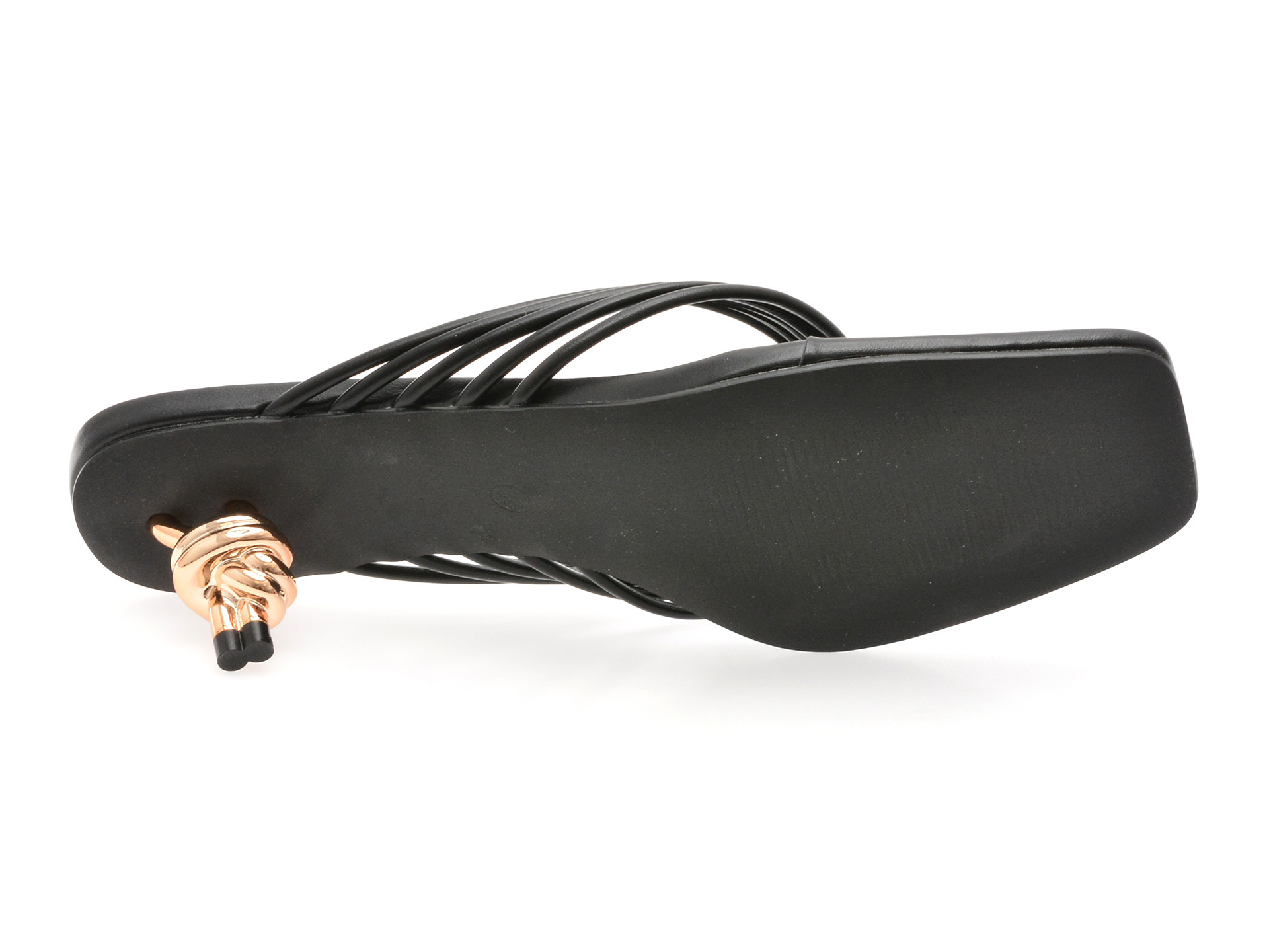 Papuci EPICA negri, 82933, din piele ecologica