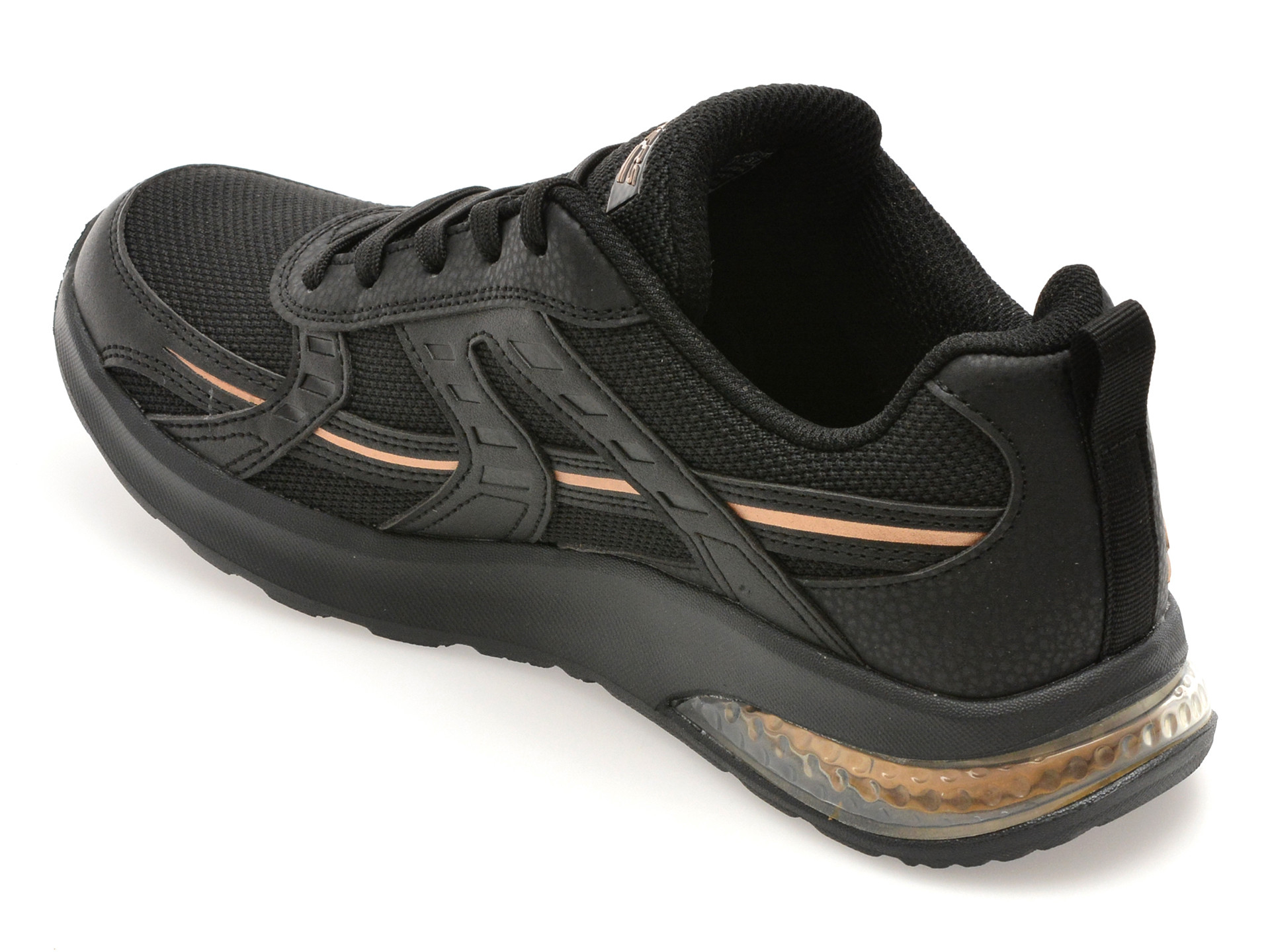 Pantofi sport SKECHERS negri, BOBS VISION AIR, din material textil