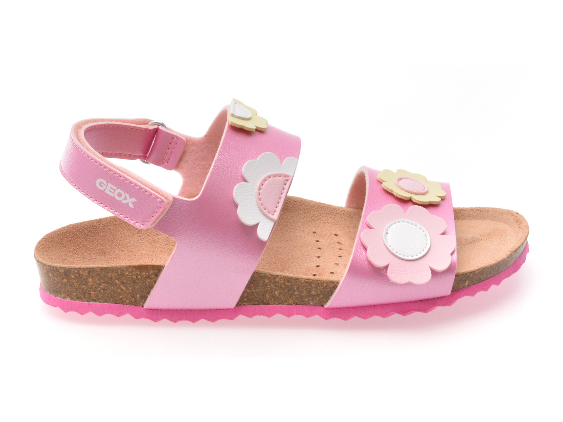 Sandale GEOX roz, J558MD, din piele ecologica