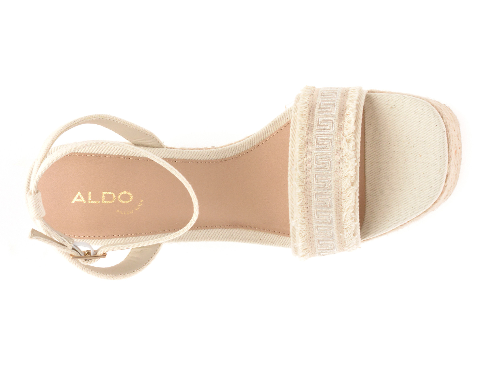 Sandale ALDO albe, ABERITRAM 110, din material textil