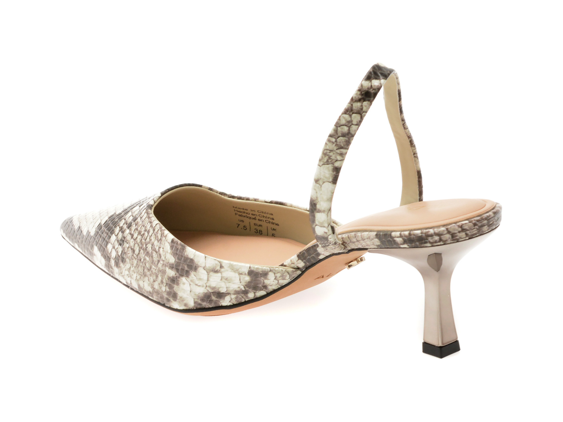 Pantofi eleganti ALDO alb-negru, GAVEDESSI 122, din piele naturala