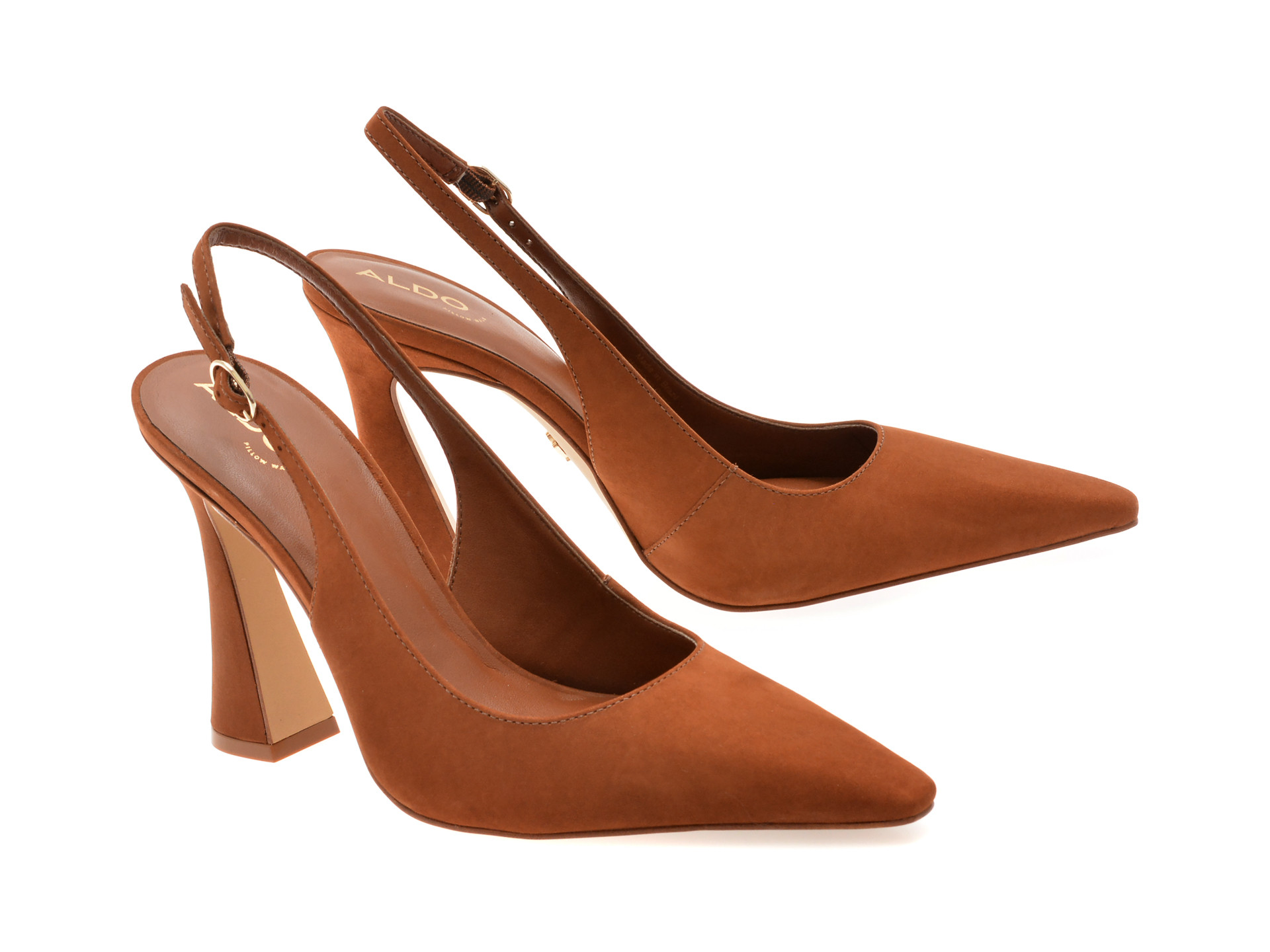 Pantofi eleganti ALDO maro, DAPHNEA210, din piele intoarsa