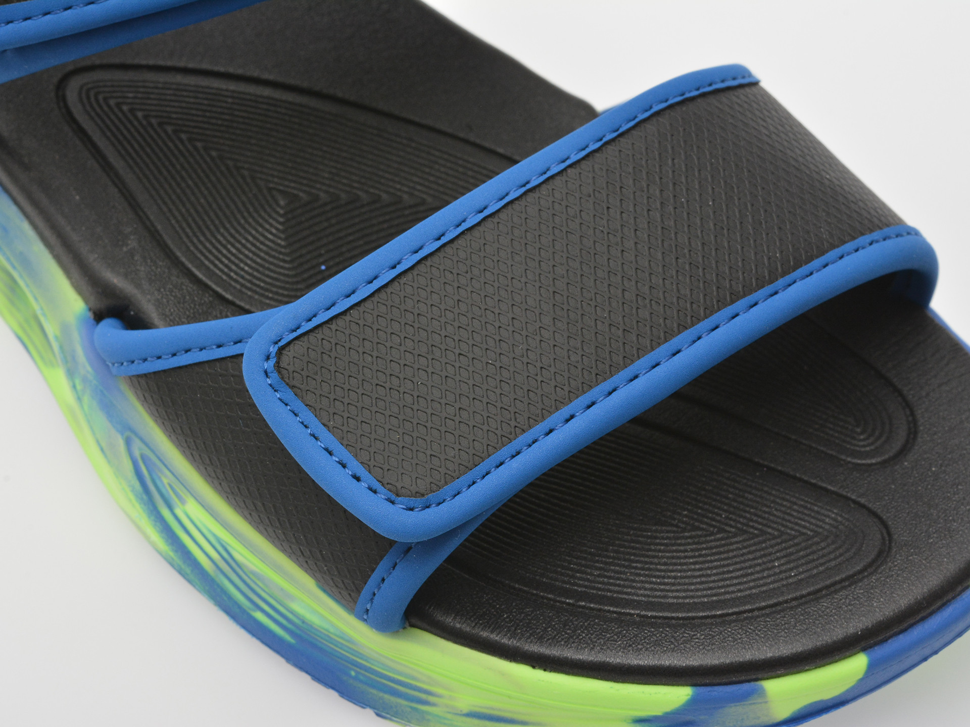 Sandale SKECHERS negre, SOLA GLOW SANDAL, din piele ecologica