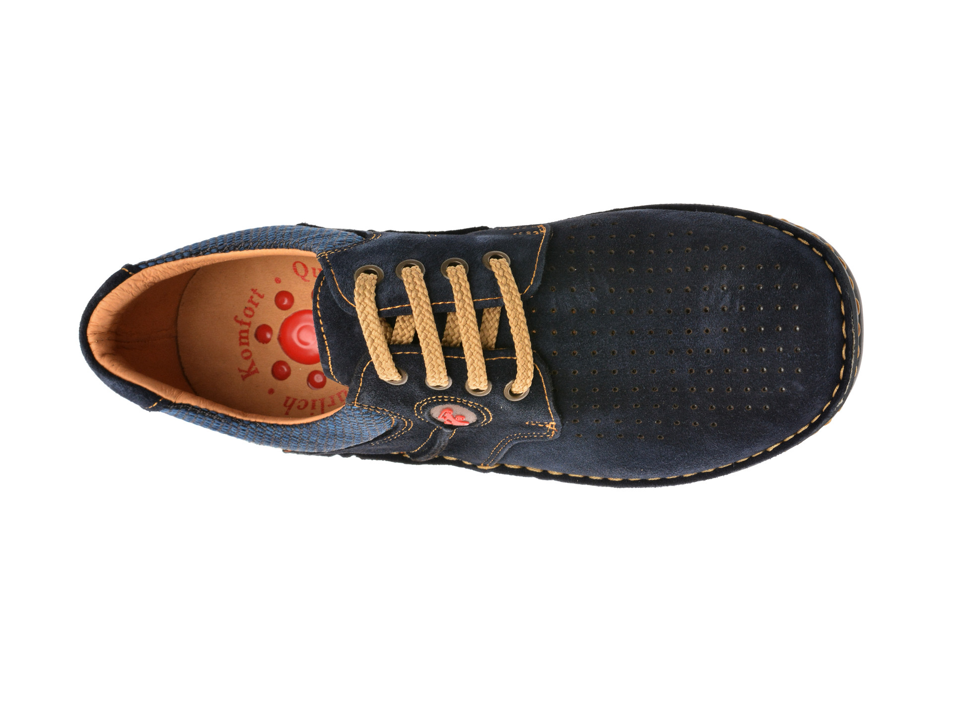 Pantofi OTTER bleumarin, 9560, din piele intoarsa