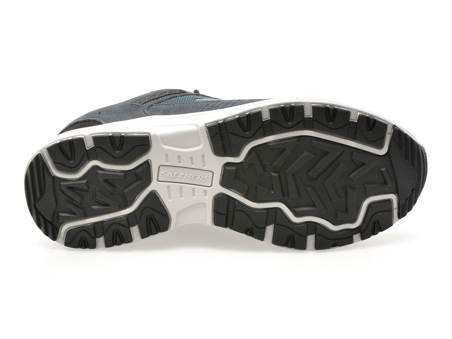 Pantofi sport SKECHERS bleumarin, OAK CANYON, din material textil si piele naturala