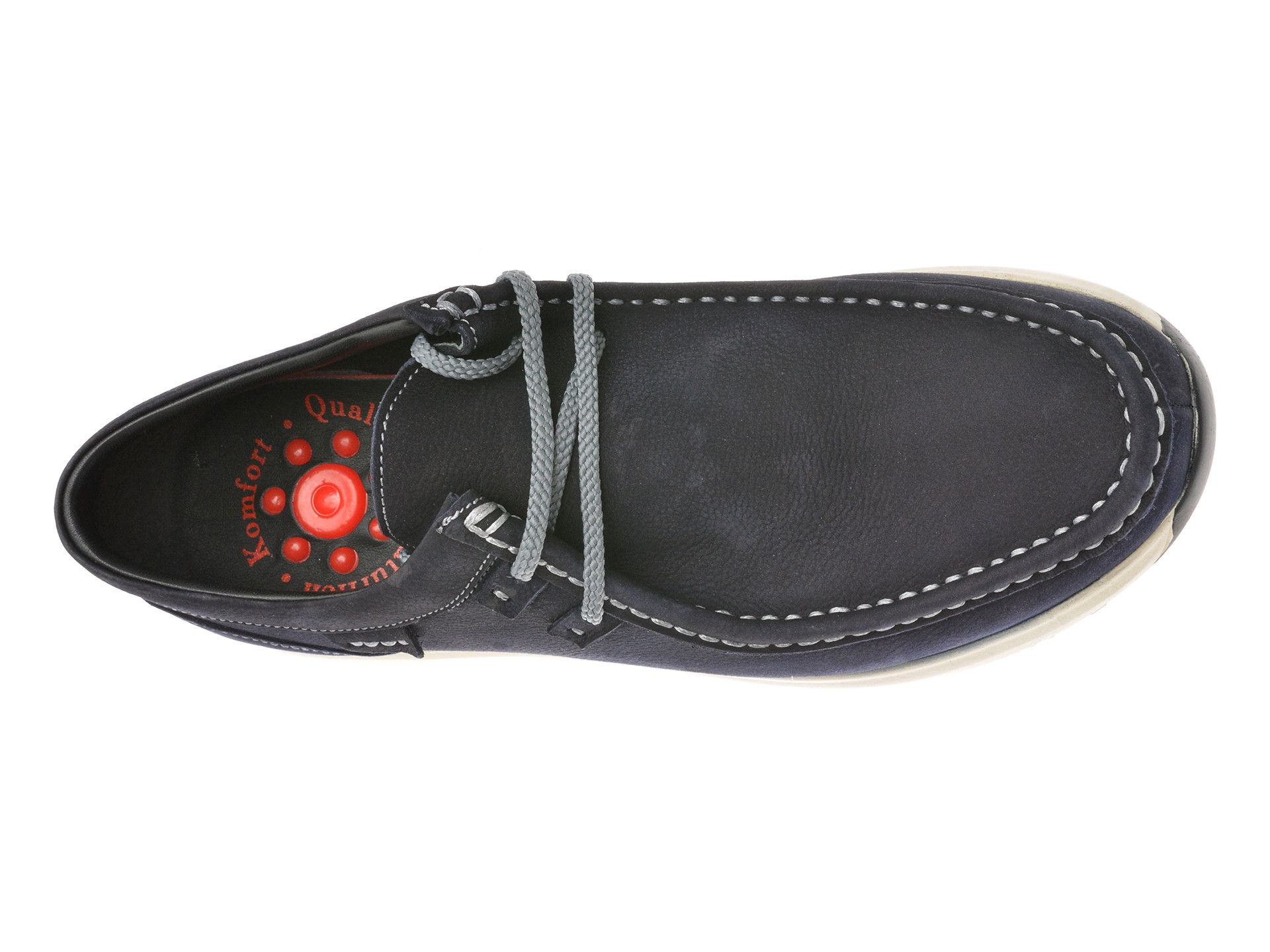 Mocasini OTTER bleumarin, SF2002, din nabuc