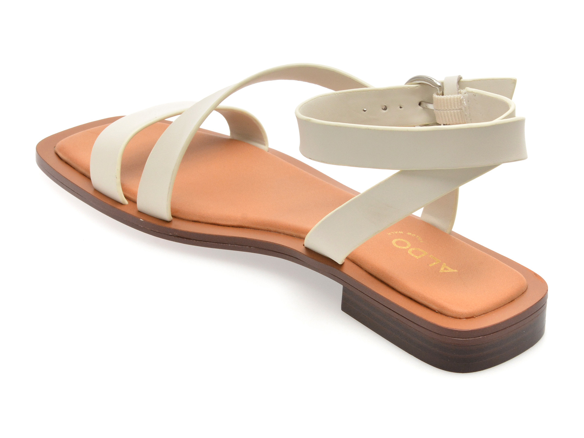 Sandale ALDO albe, GRUGAR 121, din piele naturala