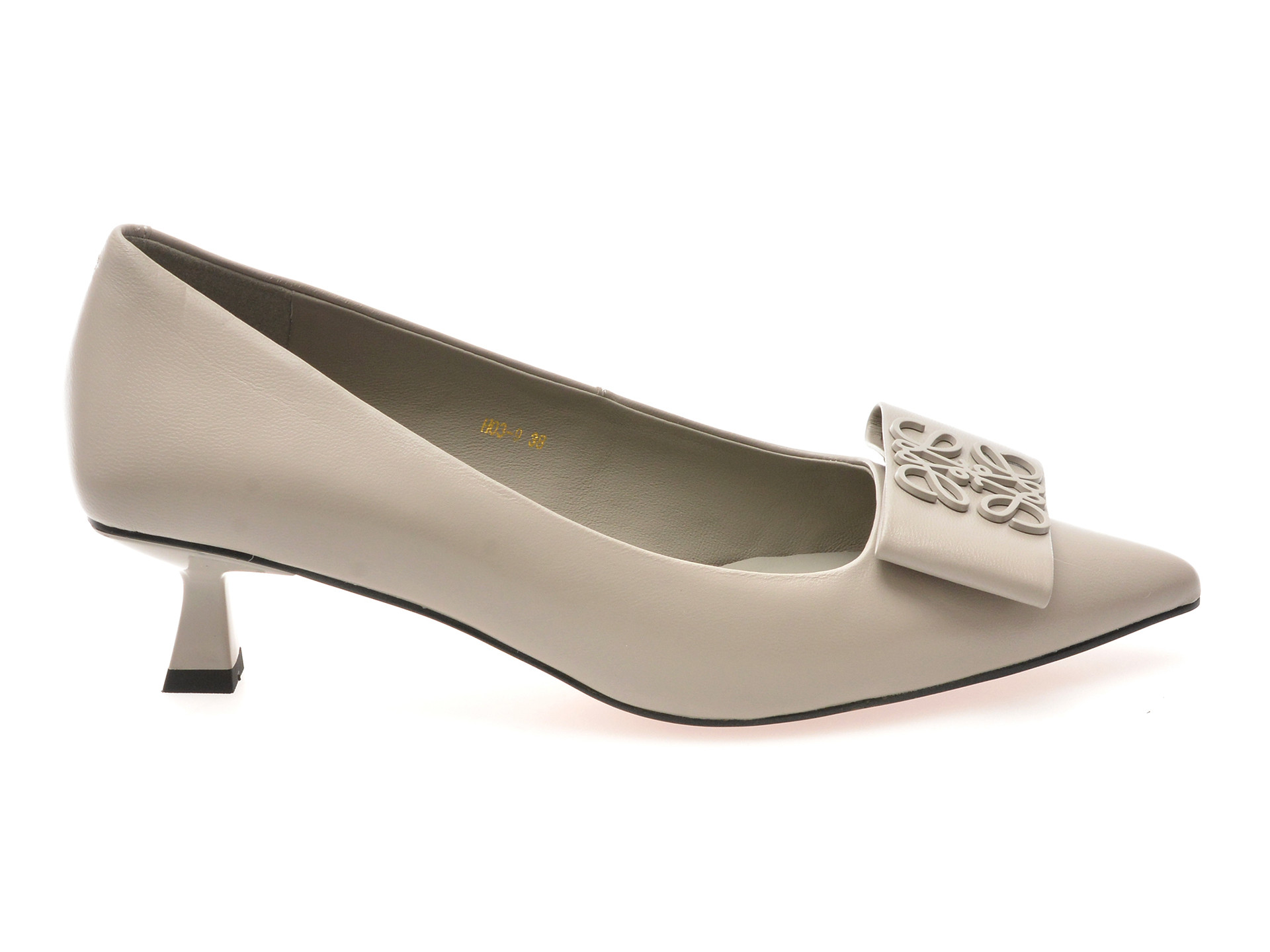 Pantofi eleganti EPICA gri, H03, din piele naturala