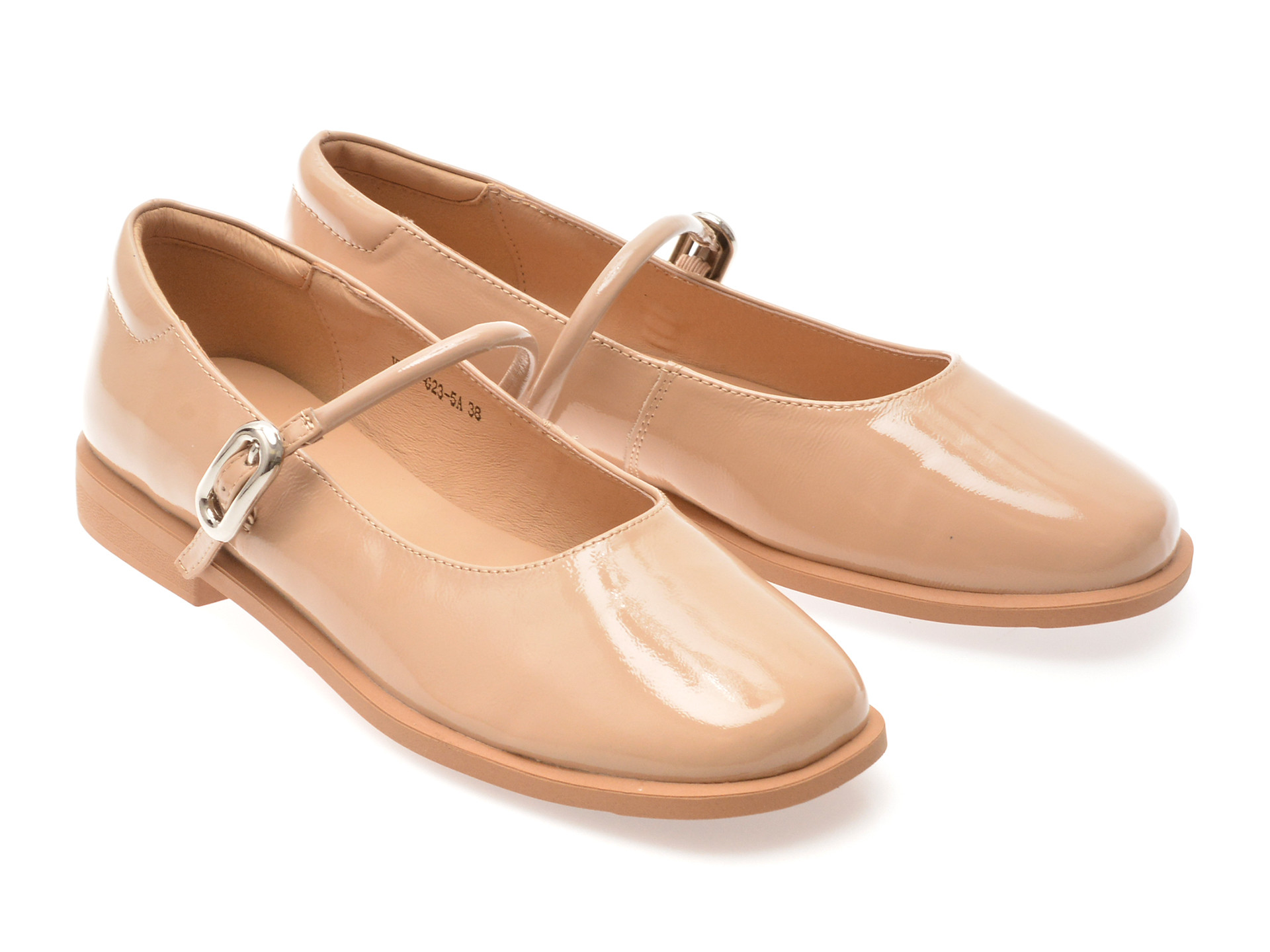 Pantofi IMAGE nude, V732G23, din piele naturala lacuita