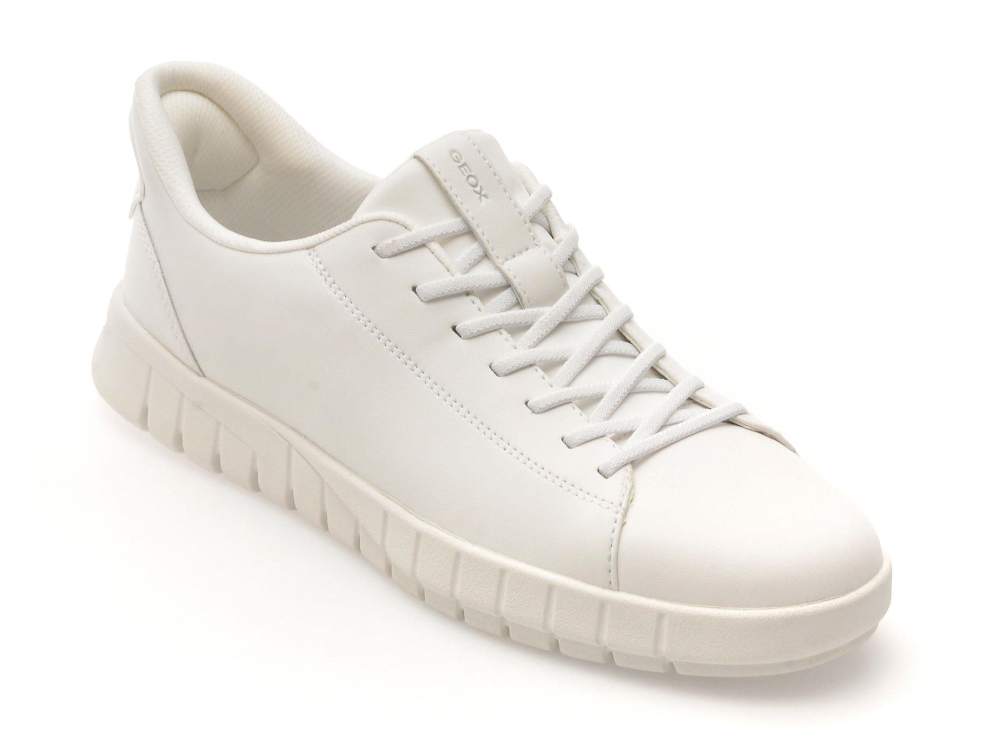 Pantofi sport GEOX albi, U56MAA, din piele ecologica