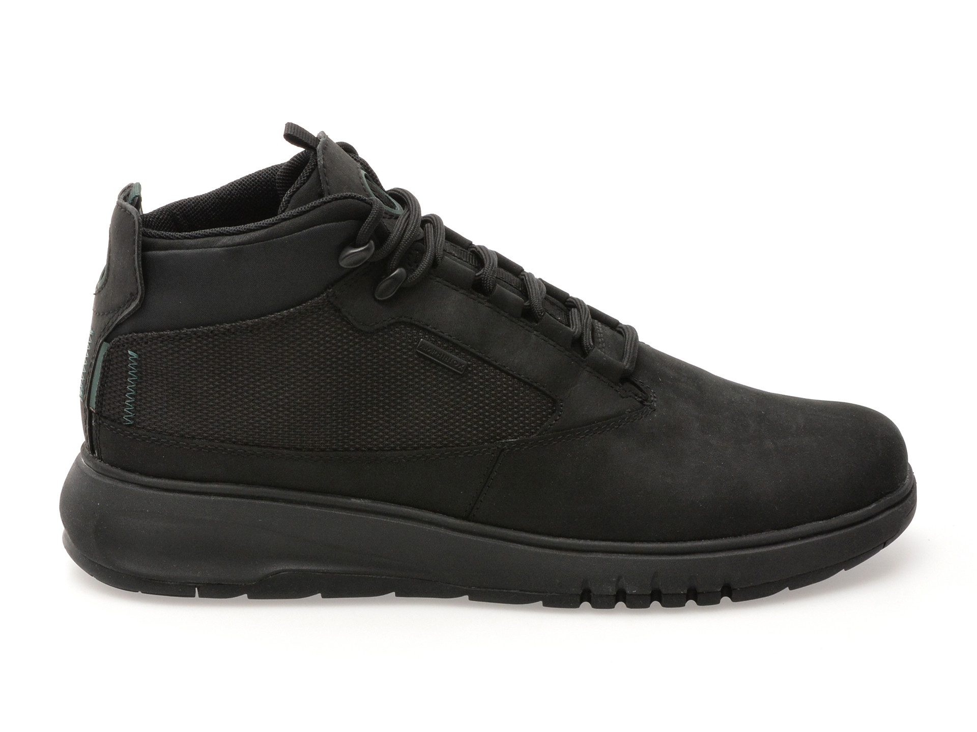 Ghete GEOX negre, U36APA, din piele naturala