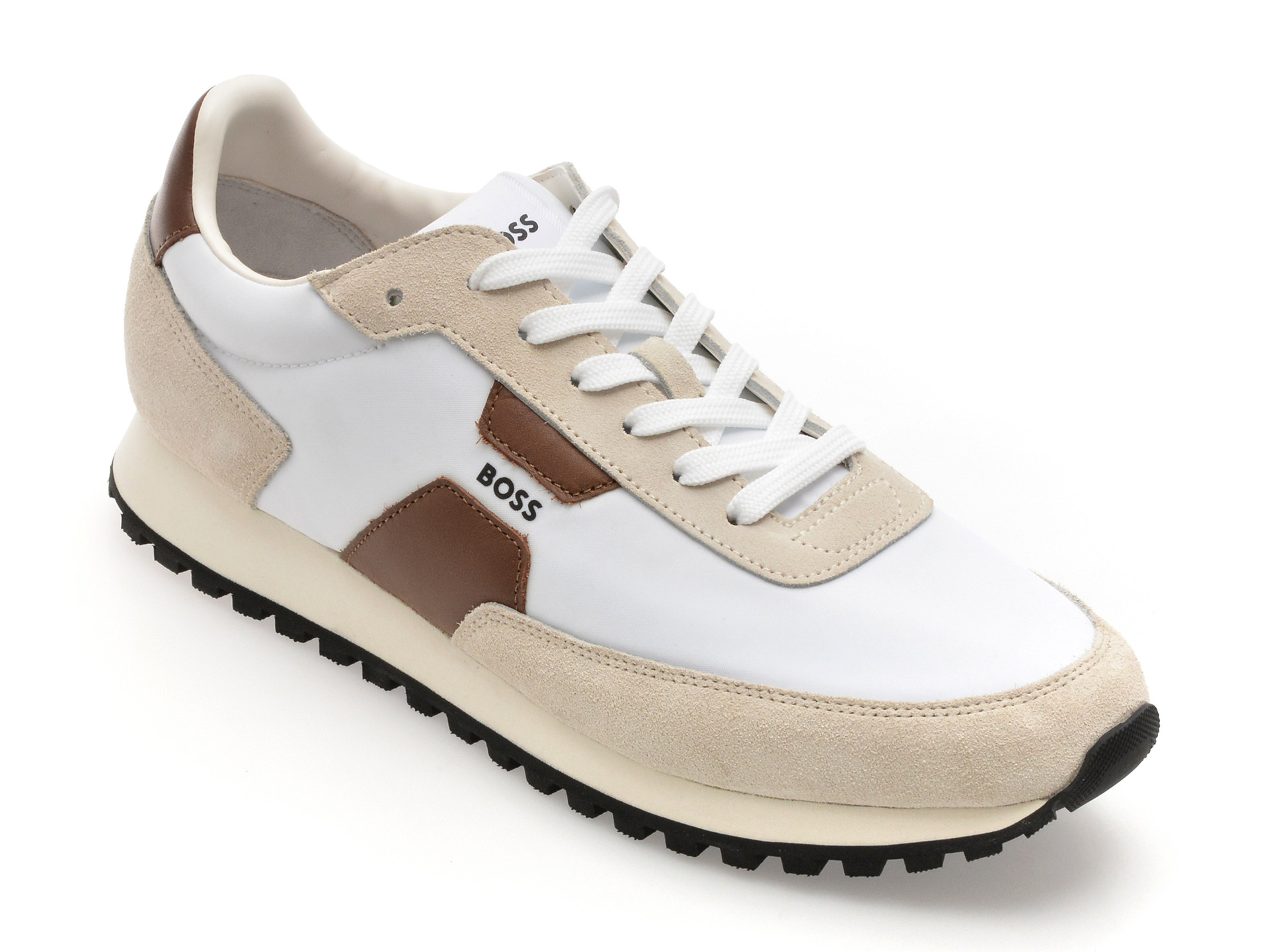Pantofi sport BOSS albi, 8723, din material textil