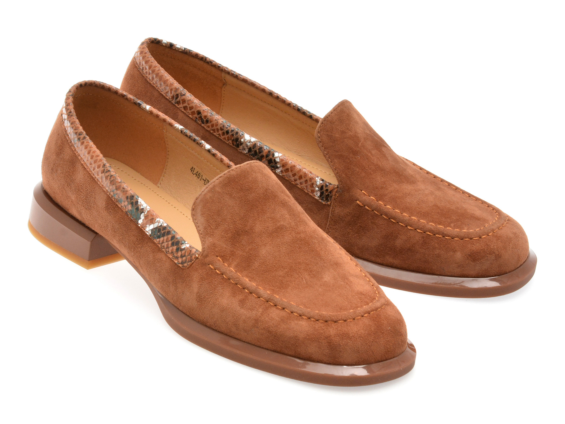 Mocasini IMAGE maro, 4L461, din piele intoarsa