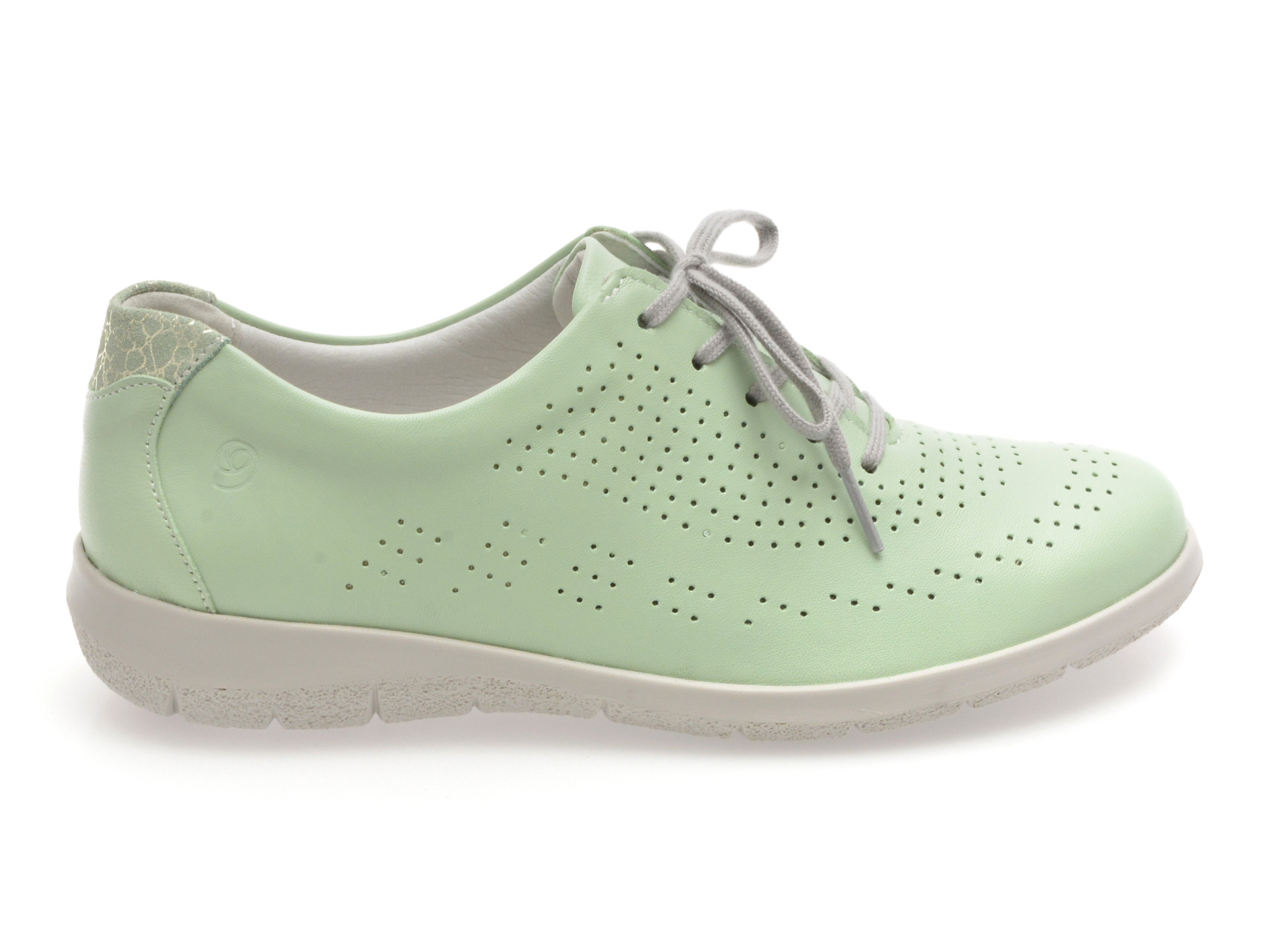 Pantofi SUAVE verzi, OXFORD, din piele naturala