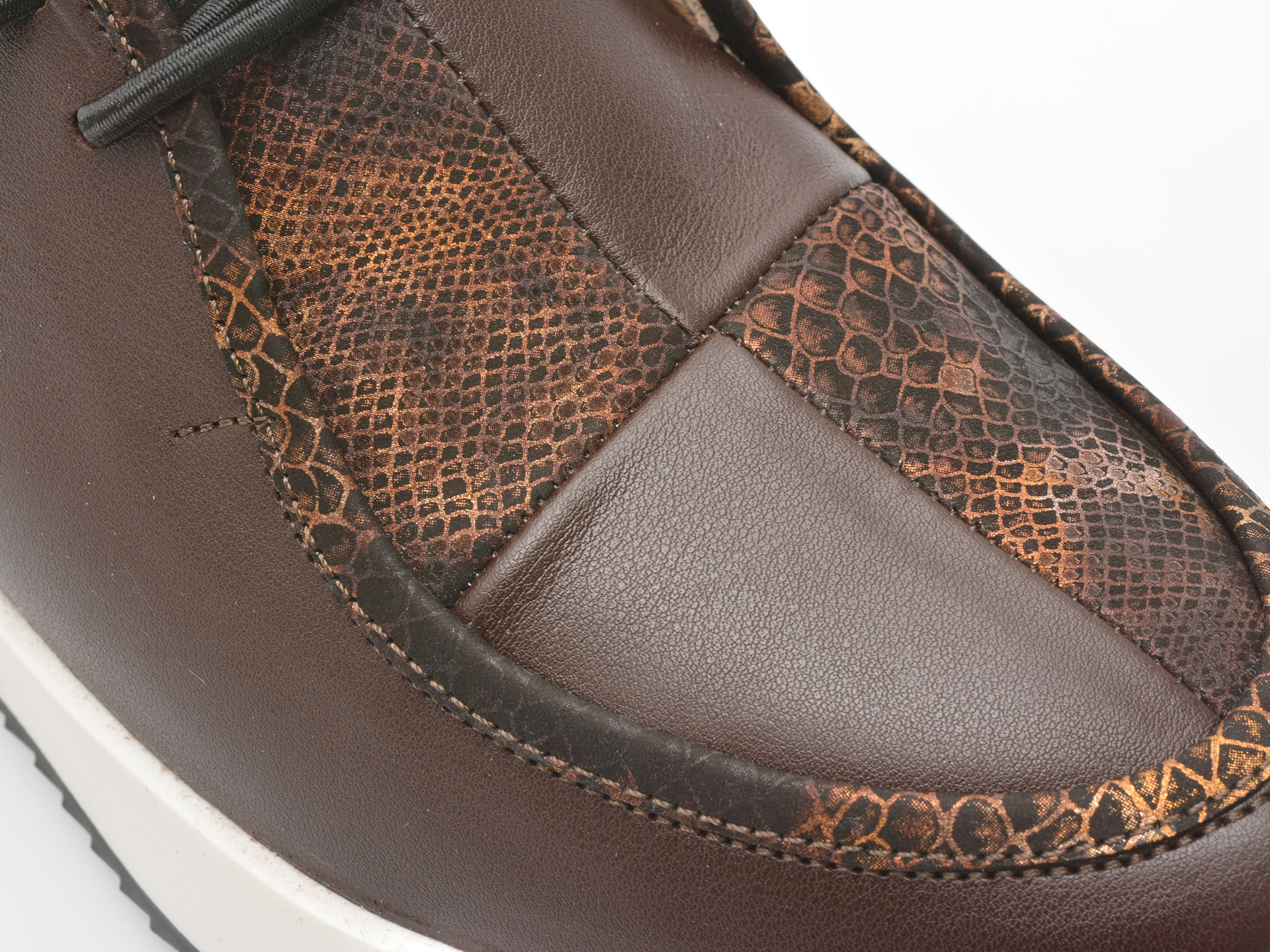 Papuci EPICA negri, 241Y100, din piele naturala