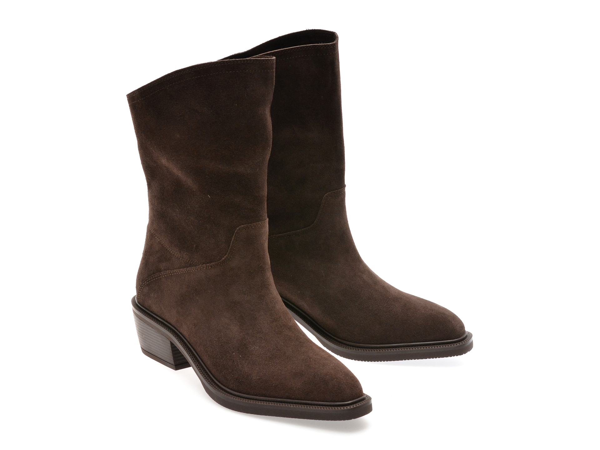 Ciocate elegante EPICA maro, 2881584, din piele intoarsa