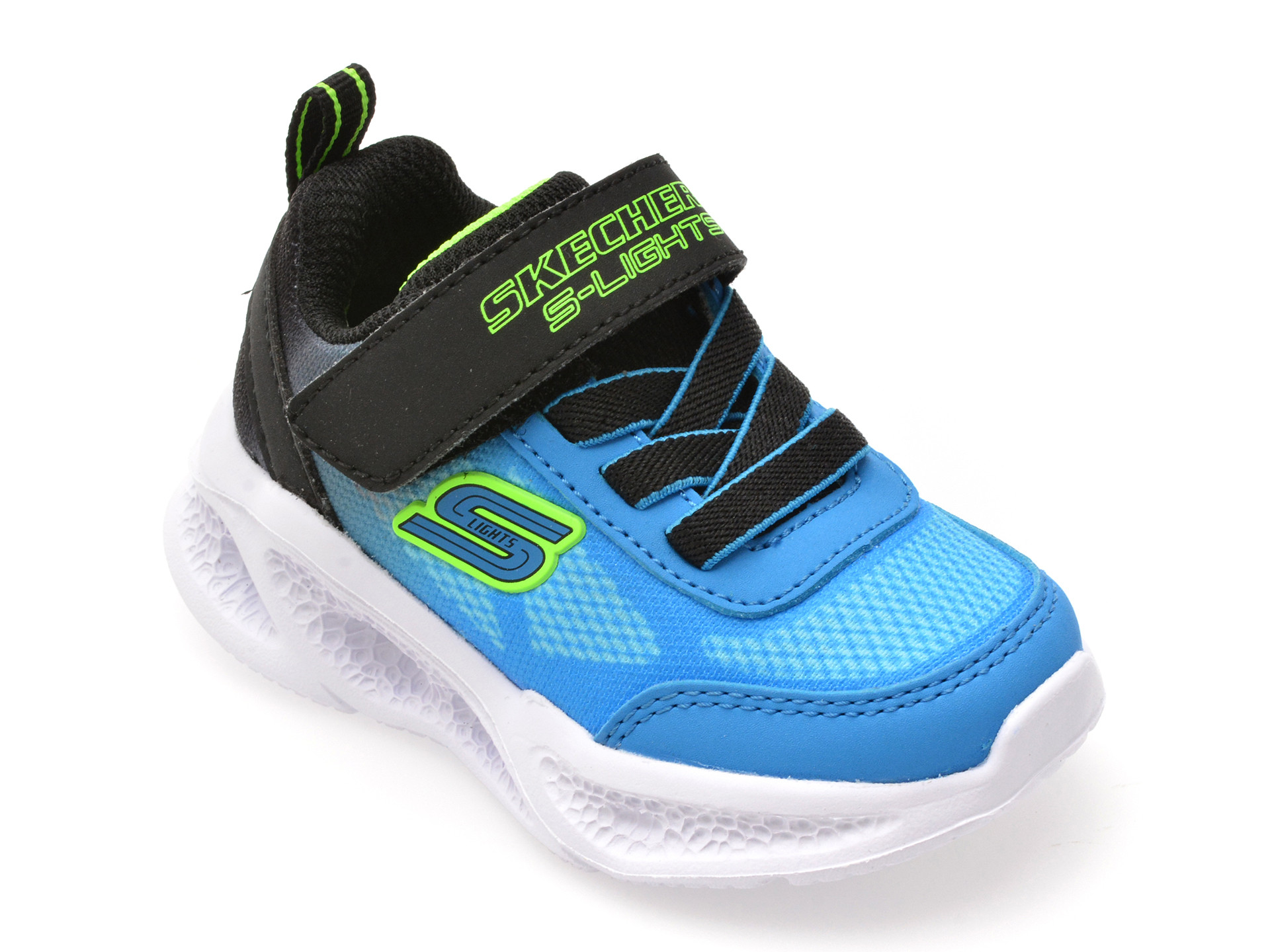 Pantofi sport SKECHERS albastri, METEOR-LIGHTS, din material textil