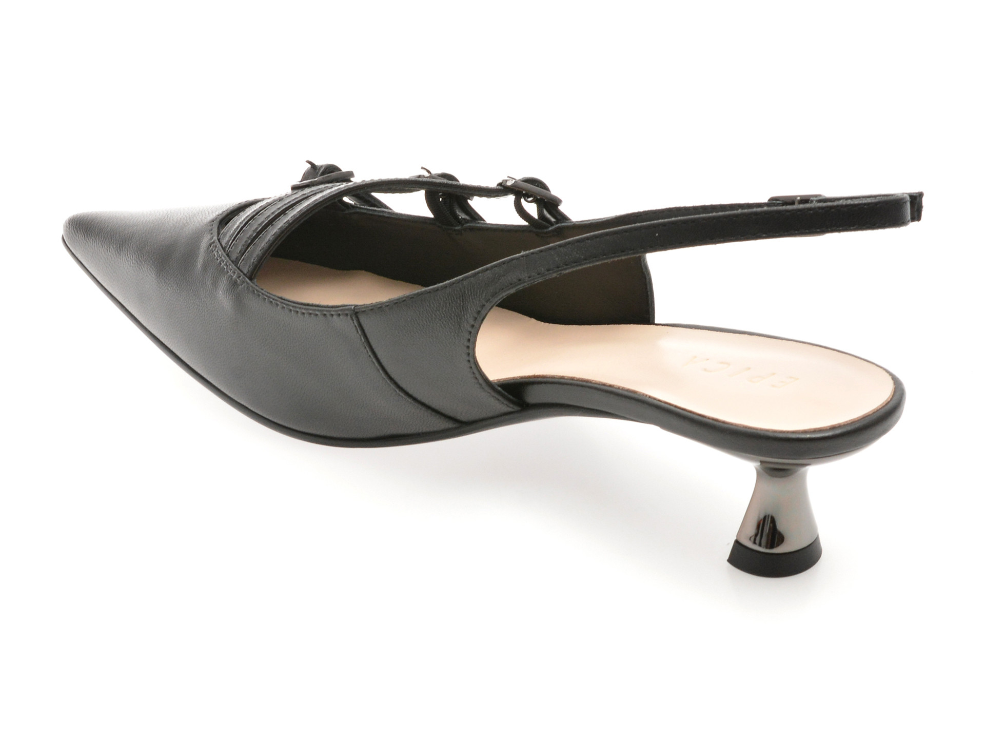 Pantofi eleganti EPICA negri, E268, din piele naturala