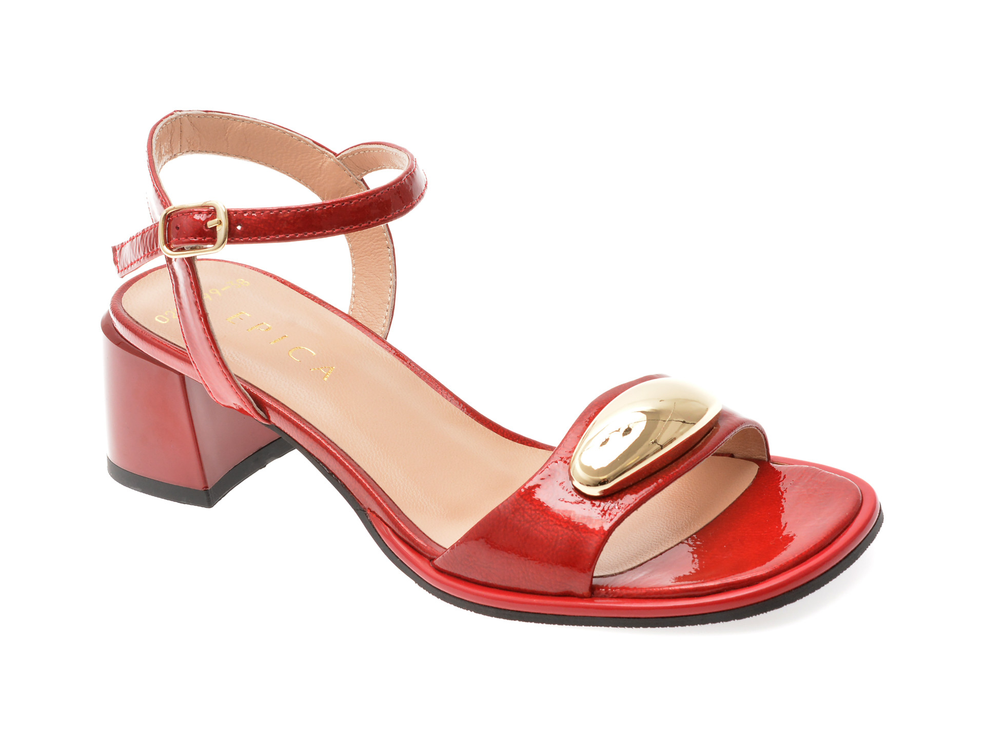 Sandale epica rosii 6020255 din piele naturala lacuita