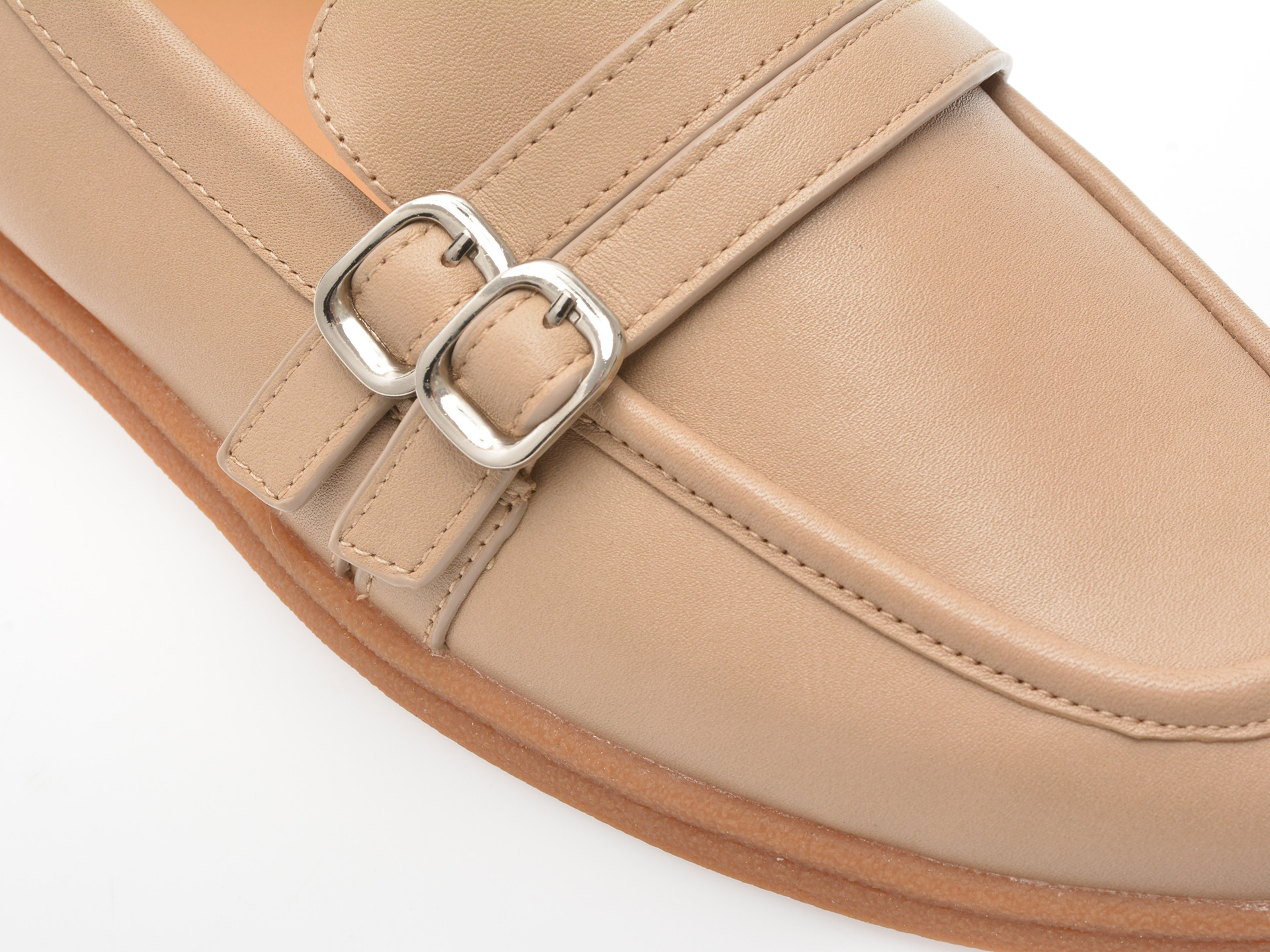 Mocasini EPICA nude, 1197D30, din piele naturala