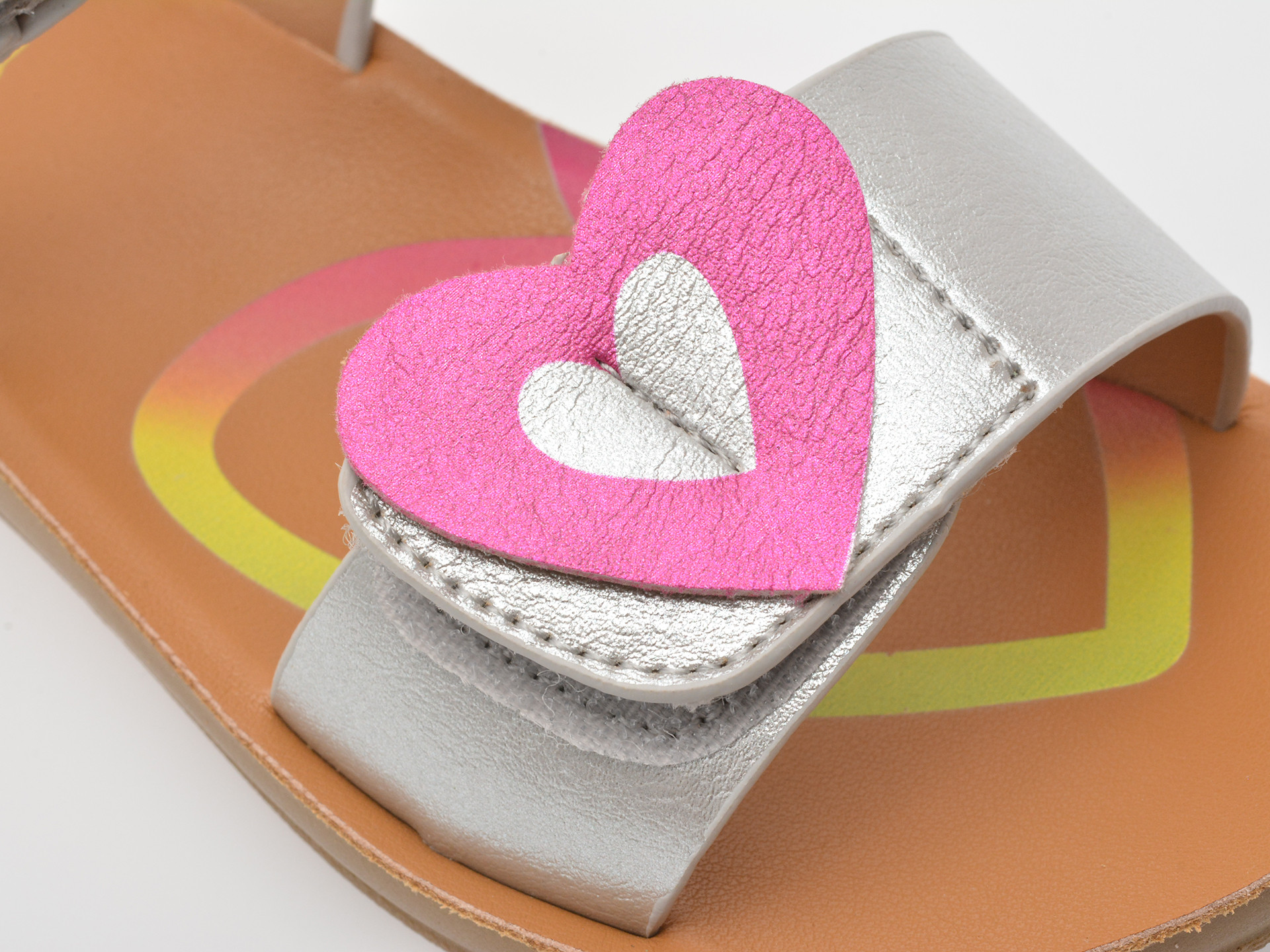 Sandale SELECTION KIDS argintii, 82948, din piele ecologica