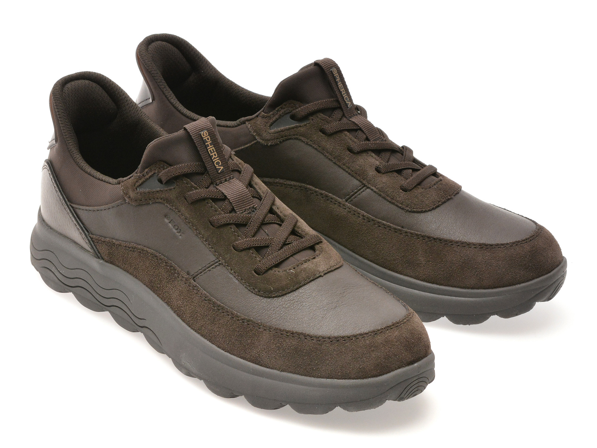 Pantofi sport GEOX maro, U56MPA, din piele naturala