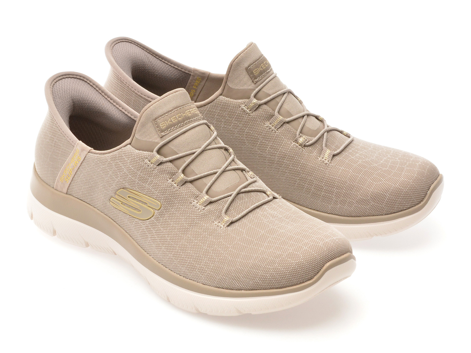 Pantofi sport SKECHERS gri, SUMMITS, din material textil