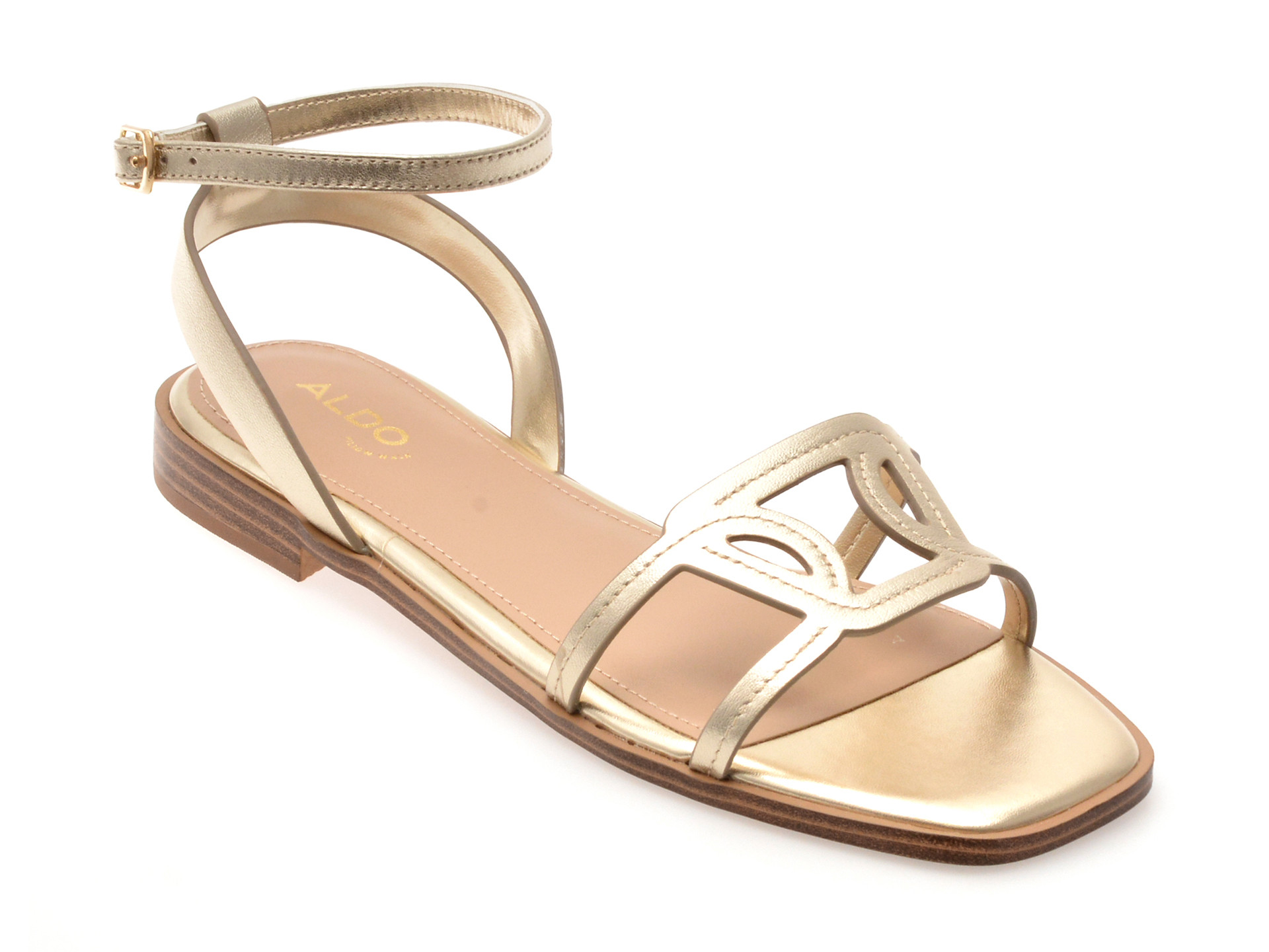 Sandale ALDO aurii, GREENGROVE 710, din piele naturala