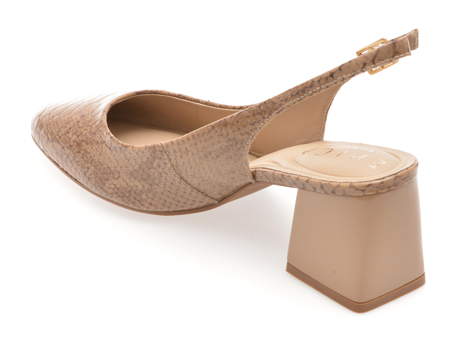 Pantofi EPICA gri, 1358644, din piele naturala lacuita