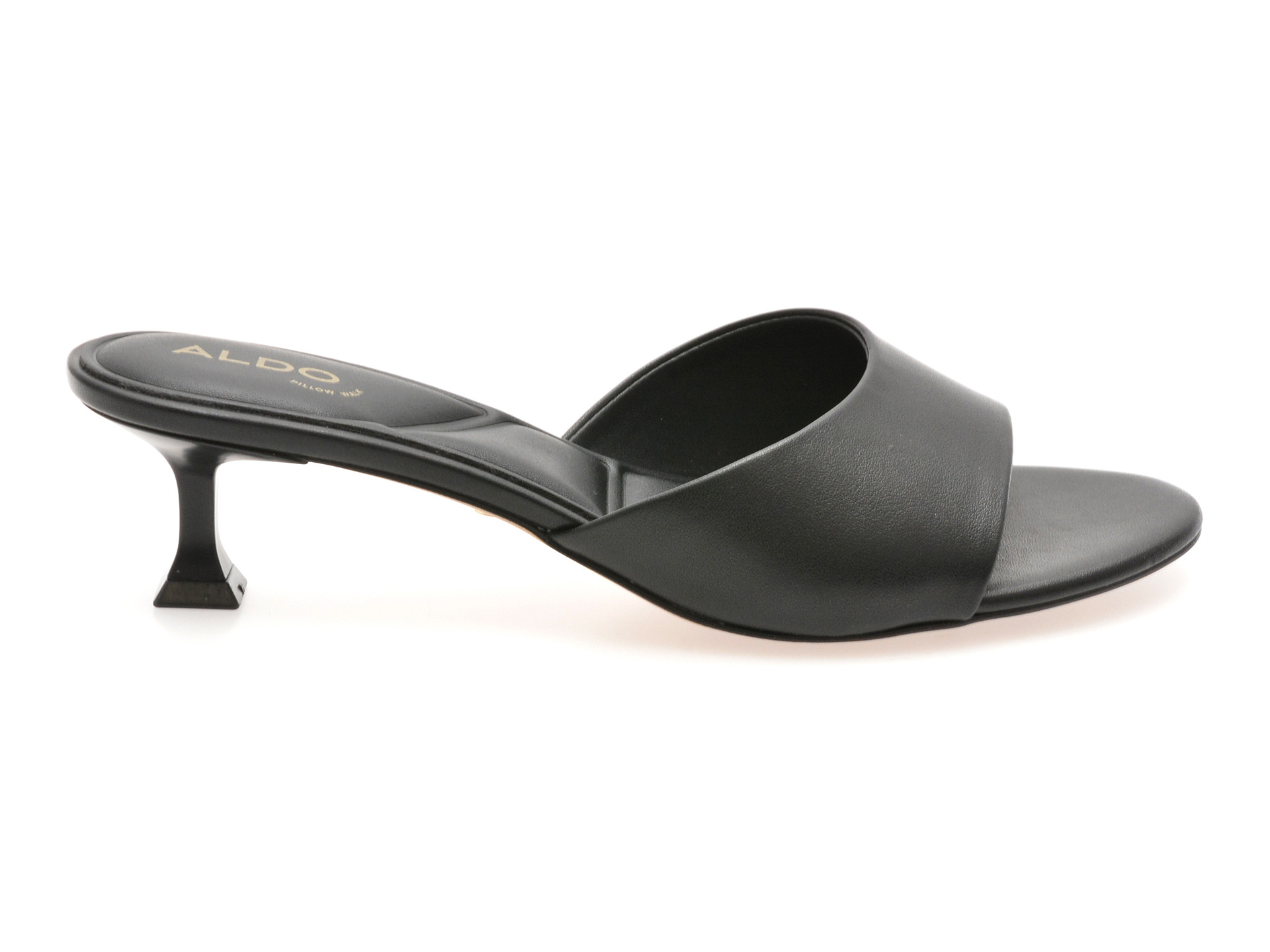 Papuci ALDO negri, DELPHINIA 001, din piele ecologica