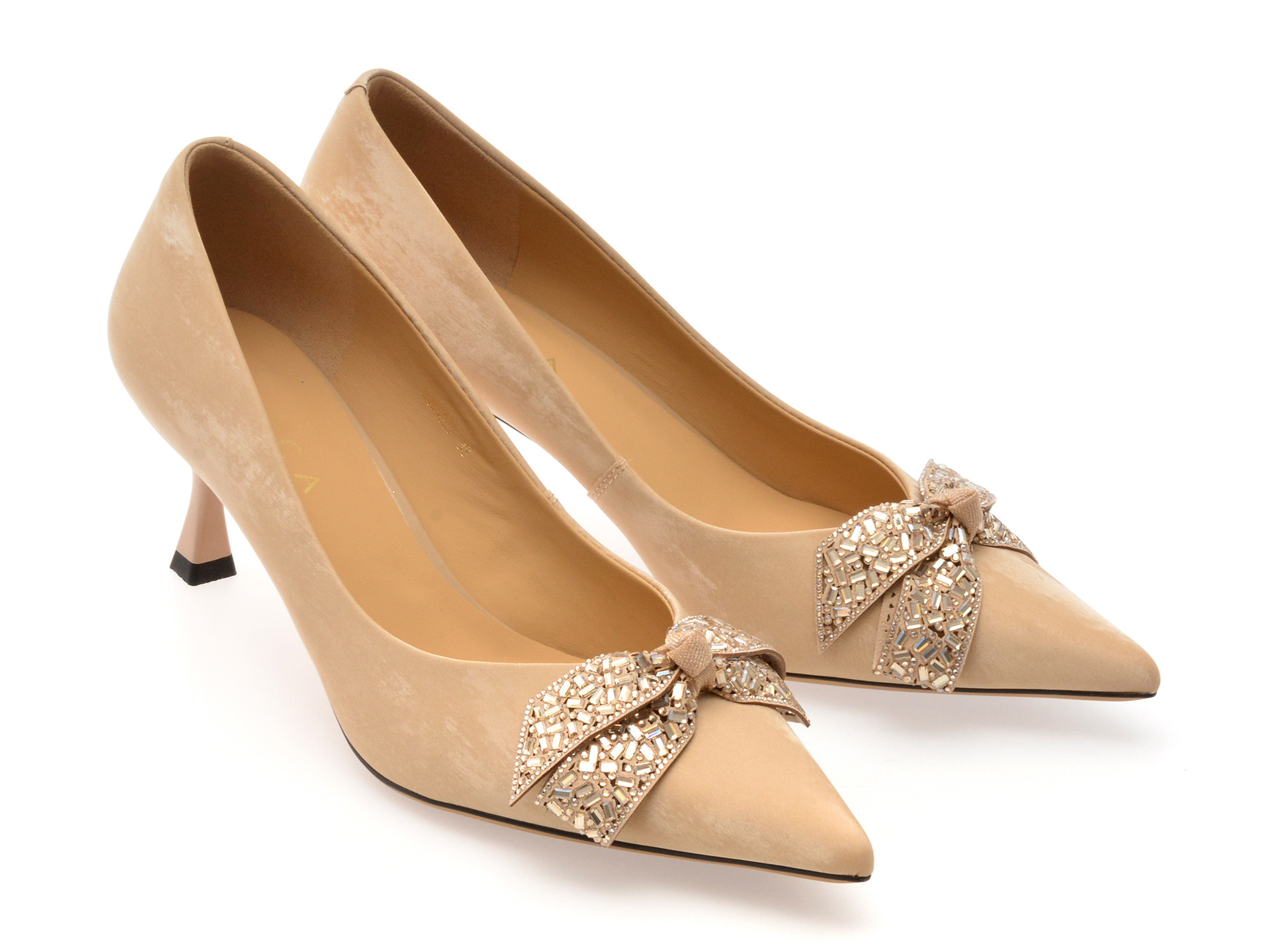 Pantofi eleganti EPICA aurii, 65057, din piele naturala