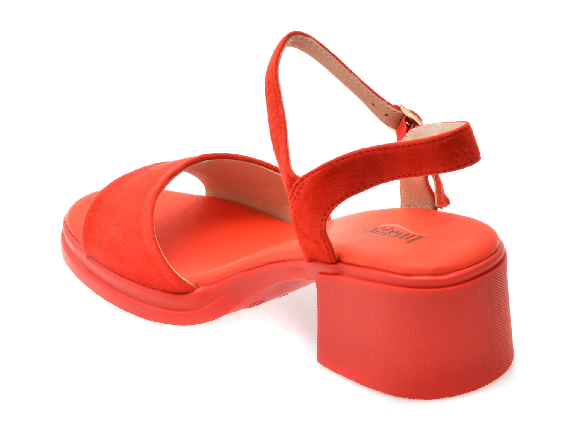 Sandale IMAGE rosii, 2978, din piele intoarsa