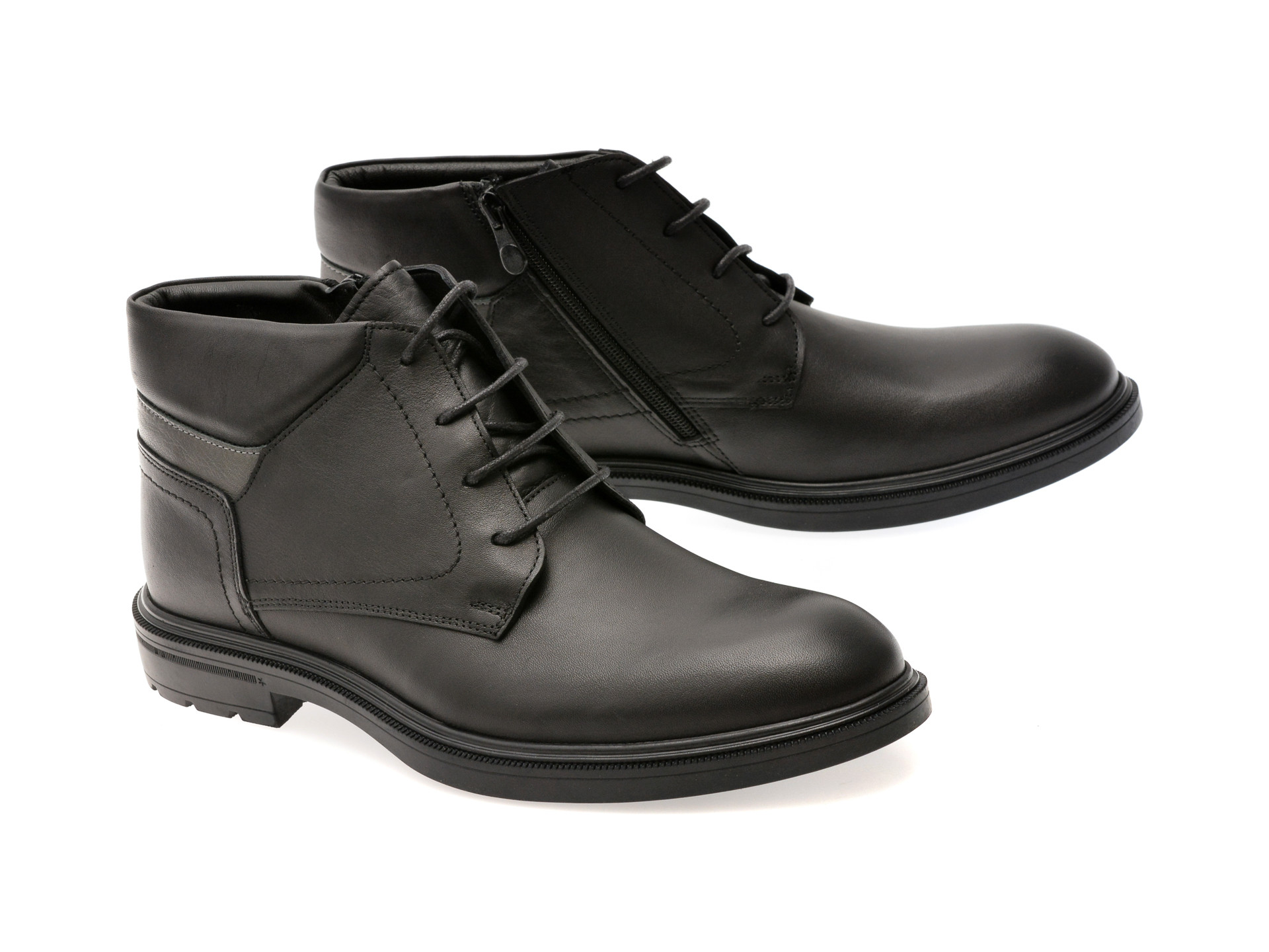 Ghete elegante OTTER negre, A65, din piele naturala