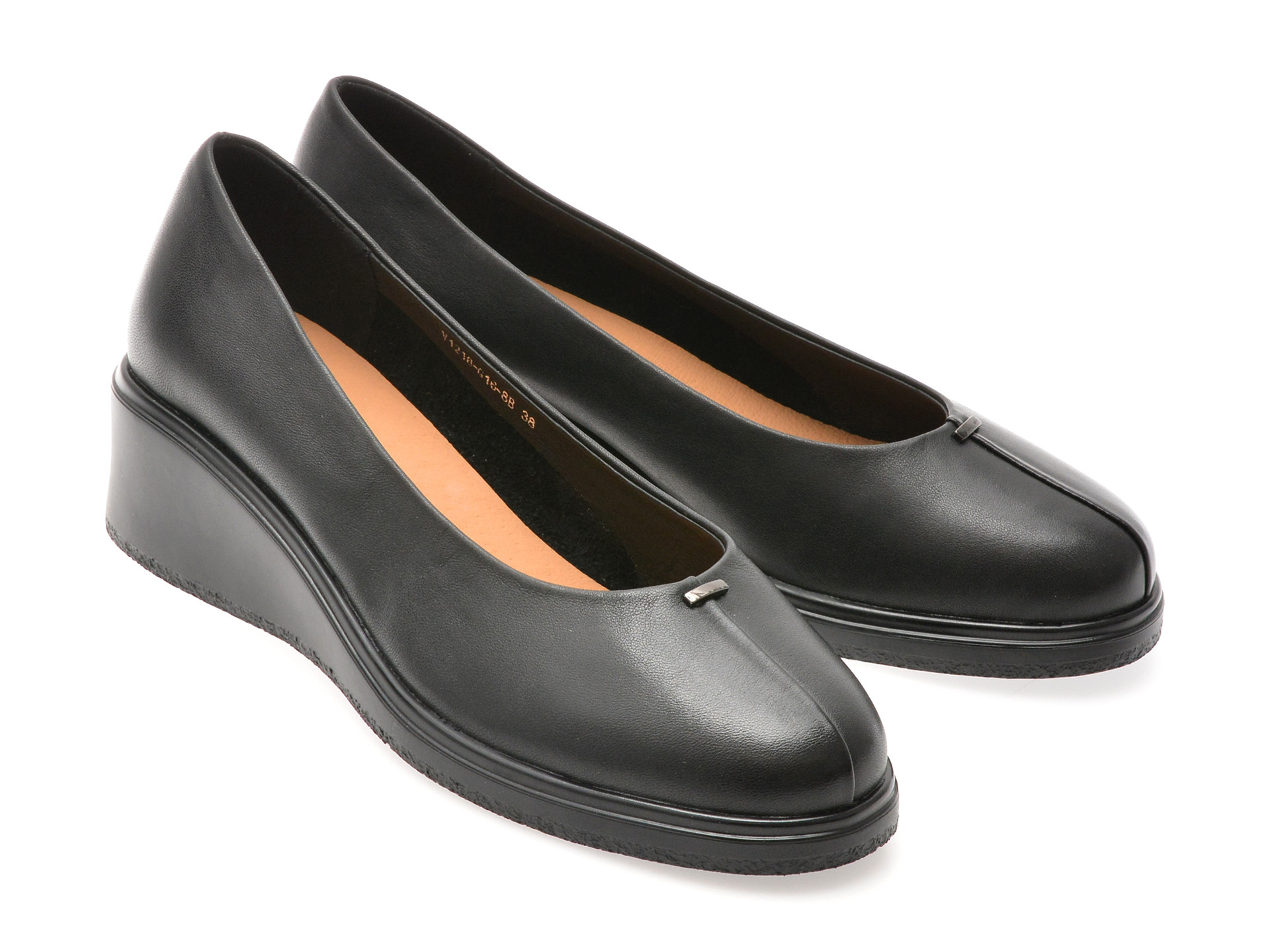 Balerini EPICA negri, 1216G16, din piele naturala