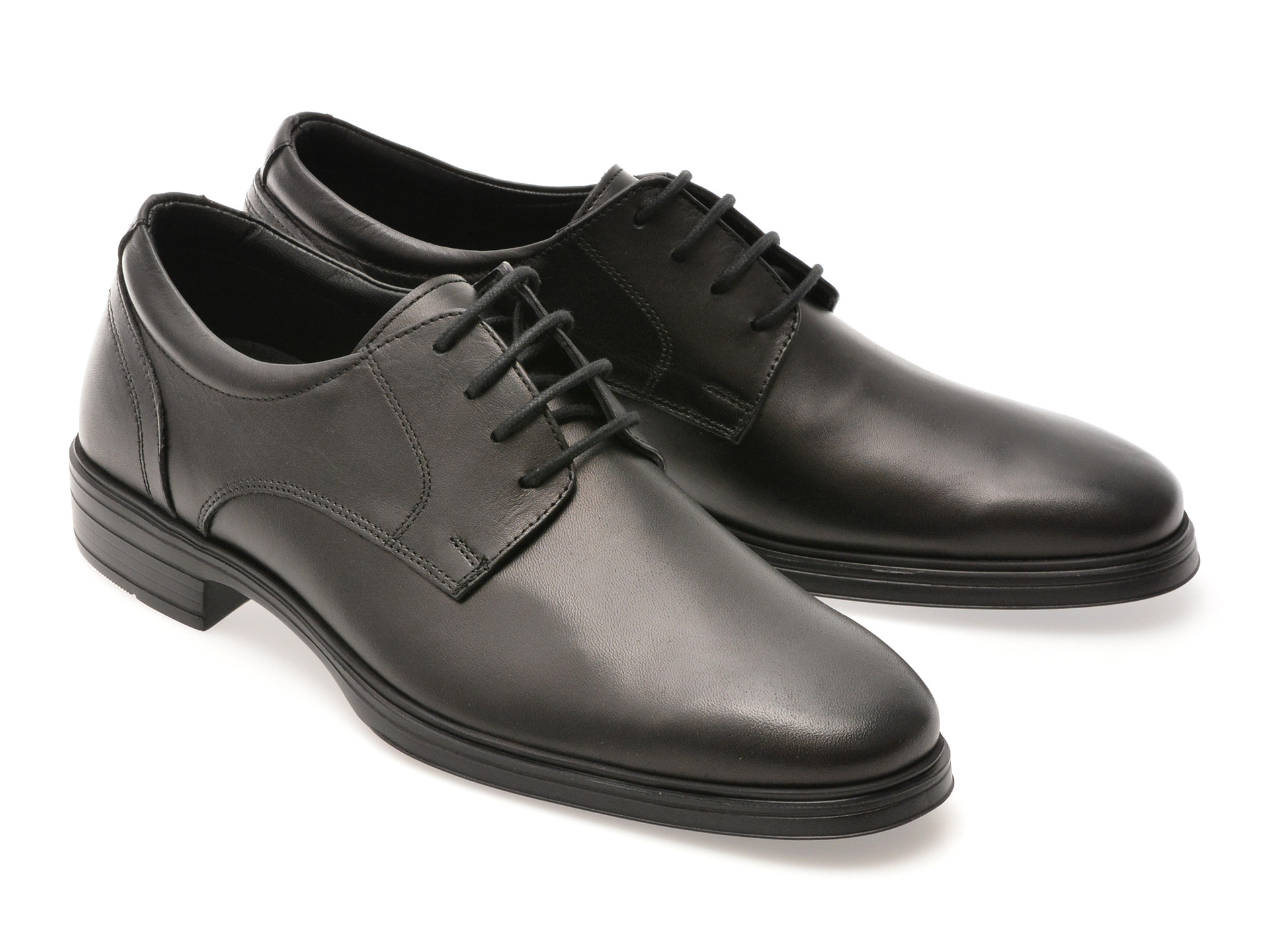 Pantofi OTTER negri, E300, din piele naturala