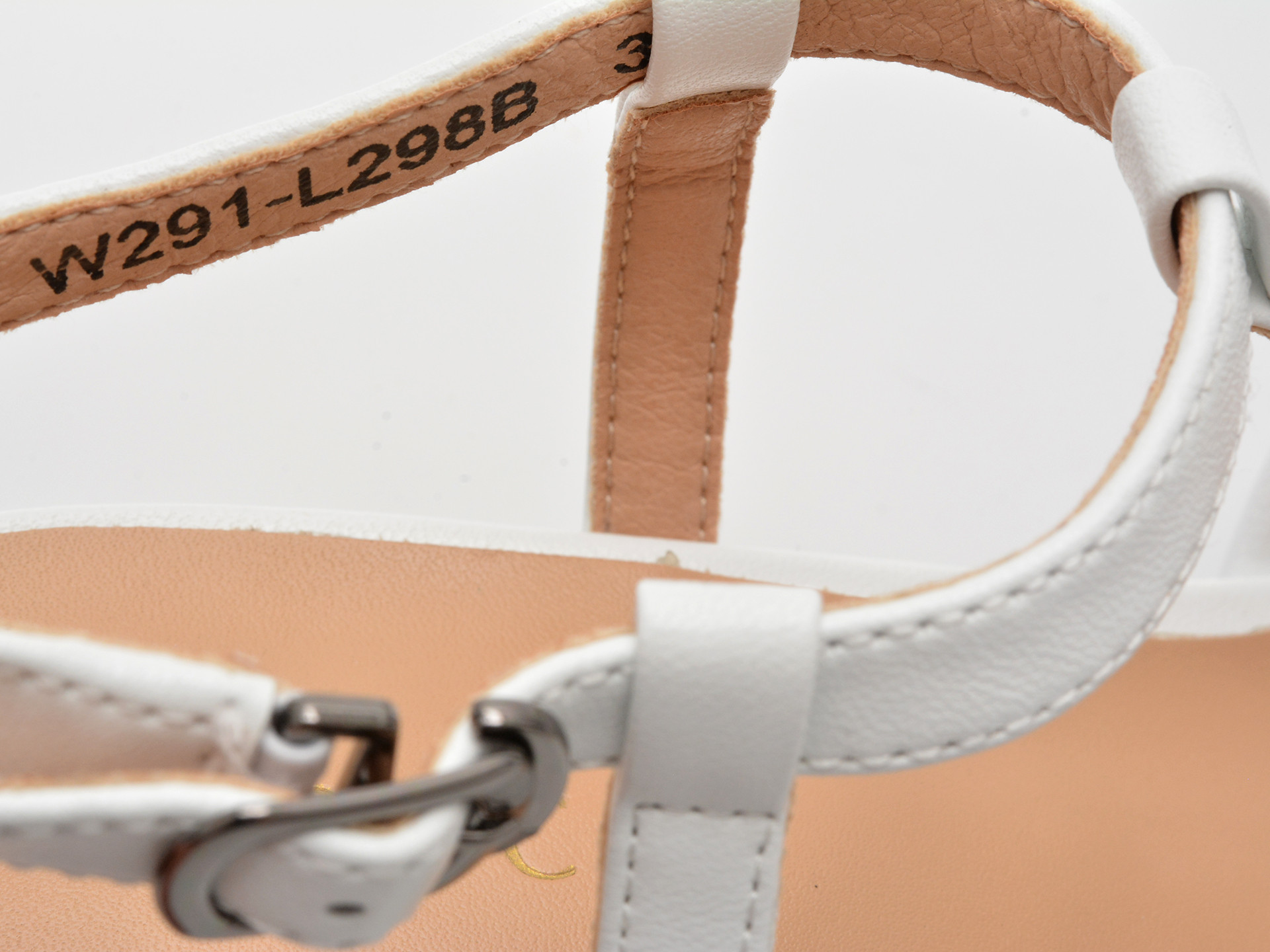 Sandale EPICA albe, 291298, din piele naturala