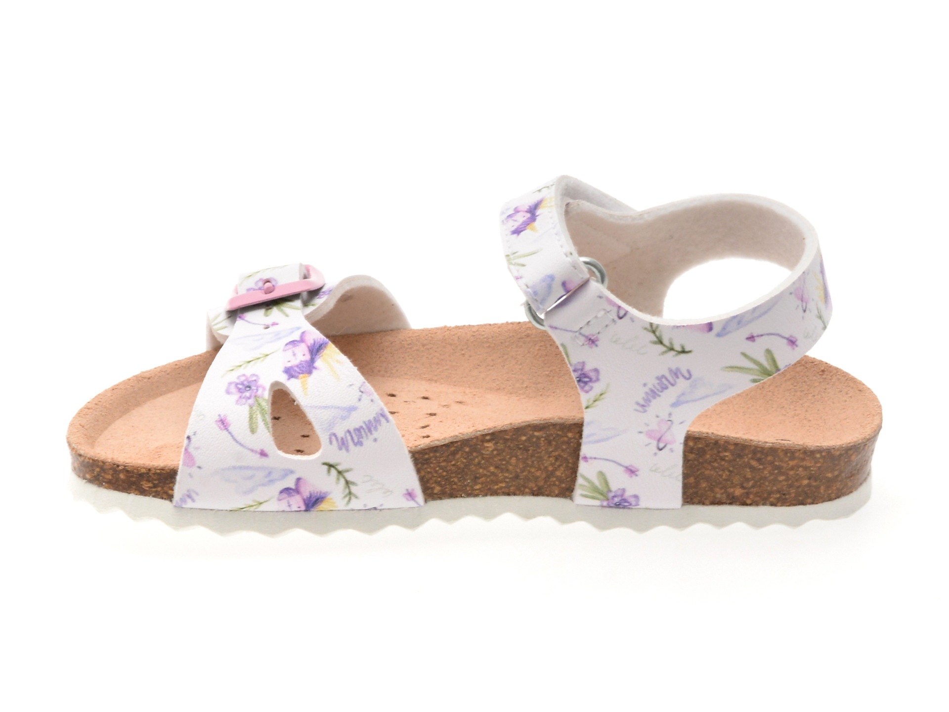 Sandale GEOX albe, J028MC, din piele ecologica