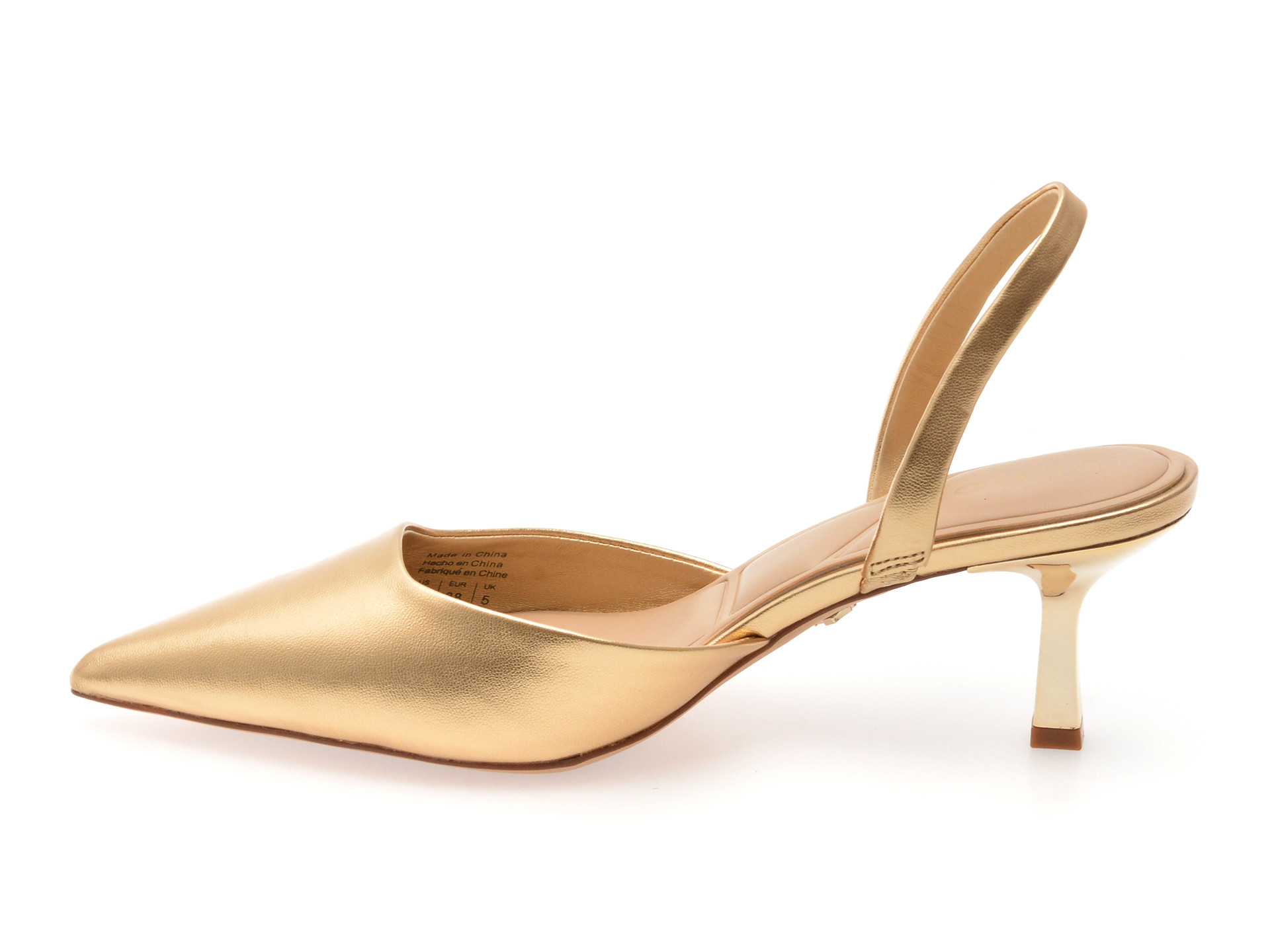 Pantofi eleganti ALDO aurii, GAVEDESSI 715, din piele ecologica