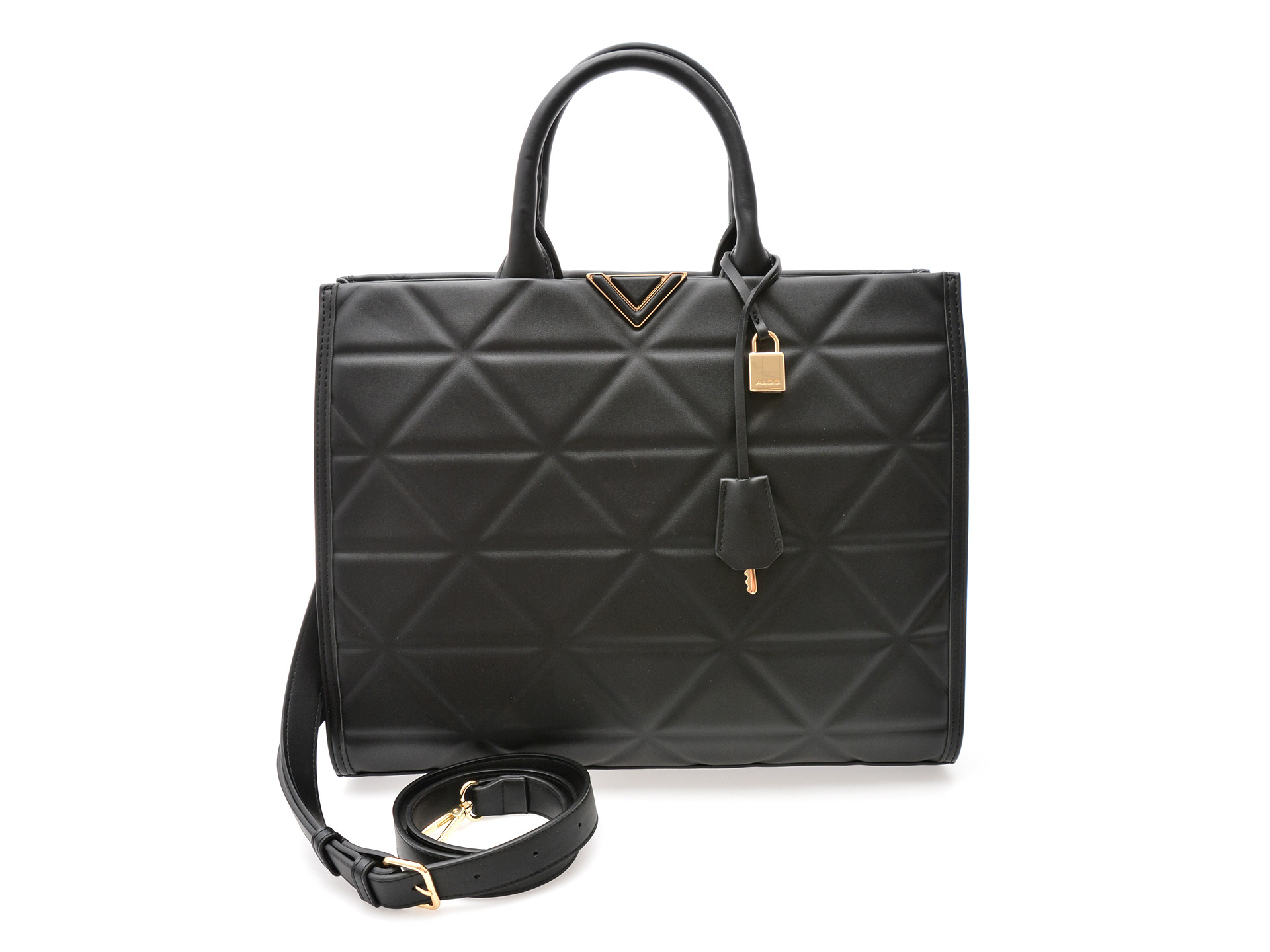 Geanta ALDO neagra, GWENETH 001, din piele ecologica