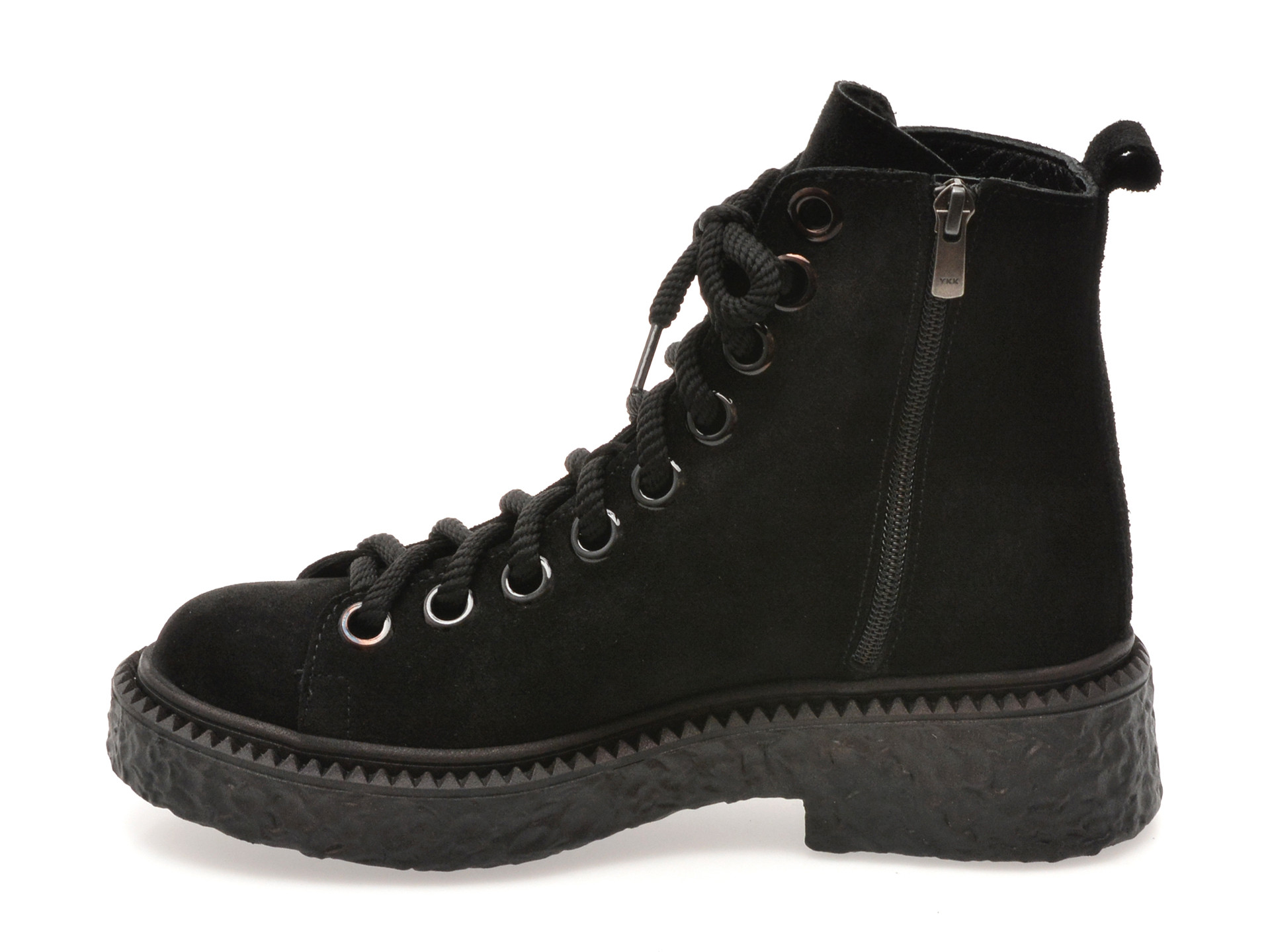 Ghete EPICA negre, 4770030, din piele intoarsa