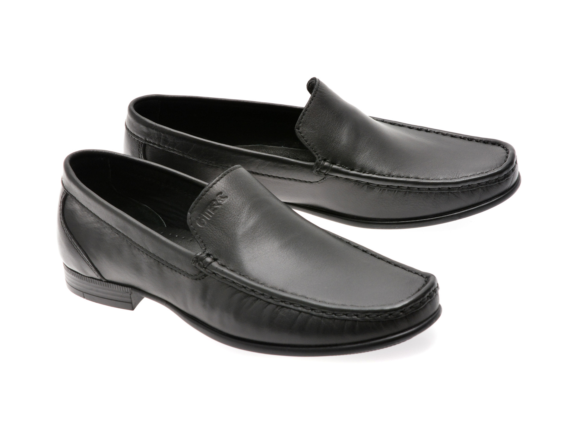 Mocasini OTTER negri, 1749, din piele naturala