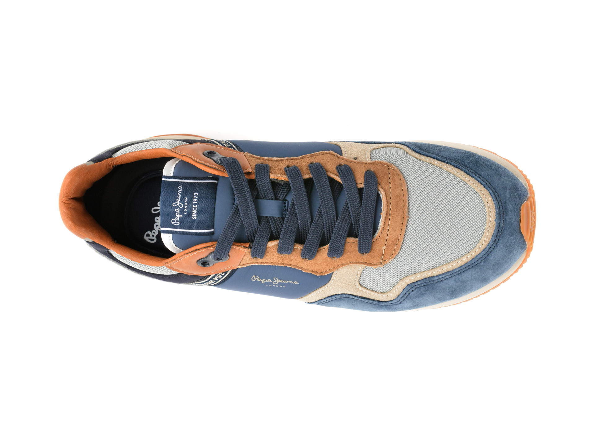 Pantofi sport PEPE JEANS albastri, BUSTER PRO COMBI, din material textil