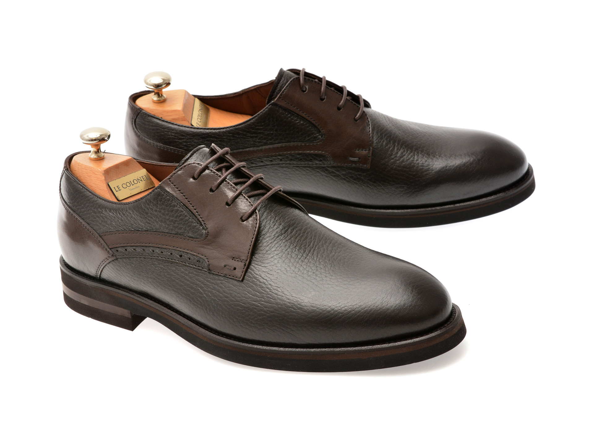 Pantofi eleganti LE COLONEL maro, 63642, din piele naturala