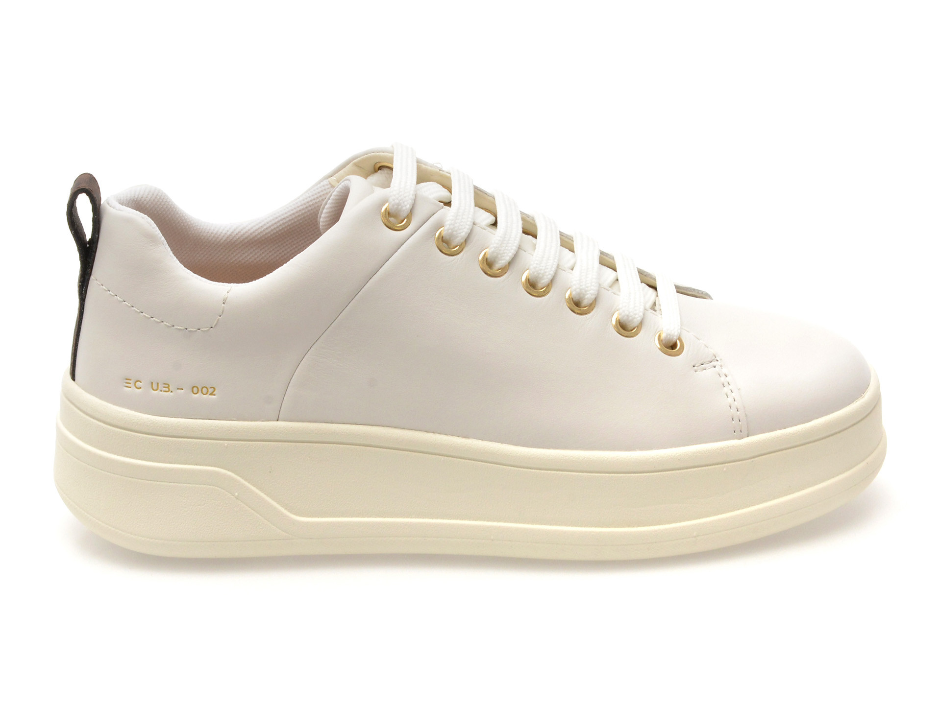 Pantofi sport GEOX albi, D46WVA, din piele naturala