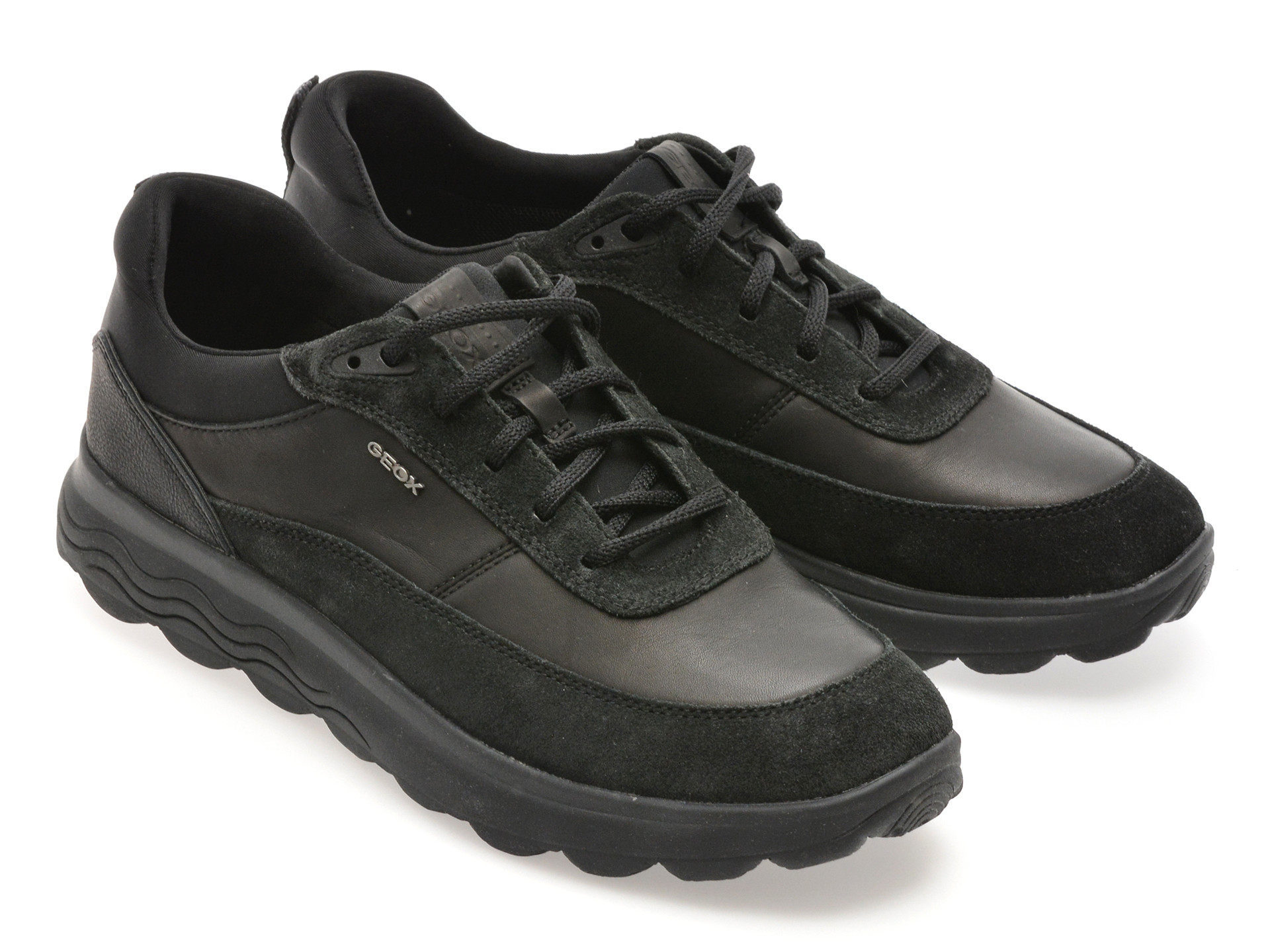 Pantofi sport GEOX negri, U16BYE, din piele naturala