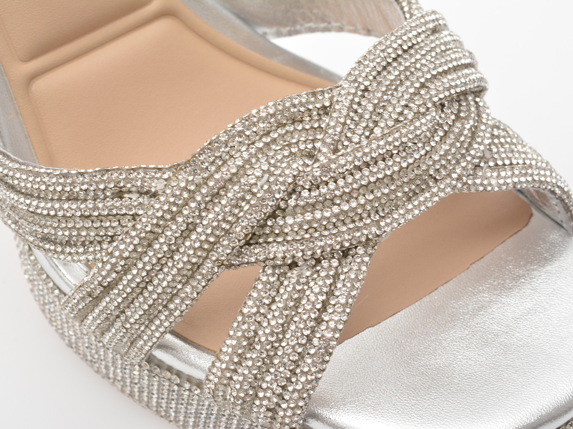 Sandale elegante ALDO argintii, SHIMMA 040, din piele ecologica