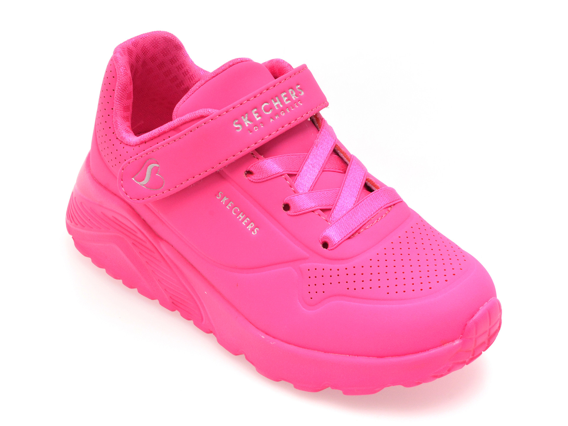 Pantofi sport SKECHERS roz, UNO LITE, din piele ecologica