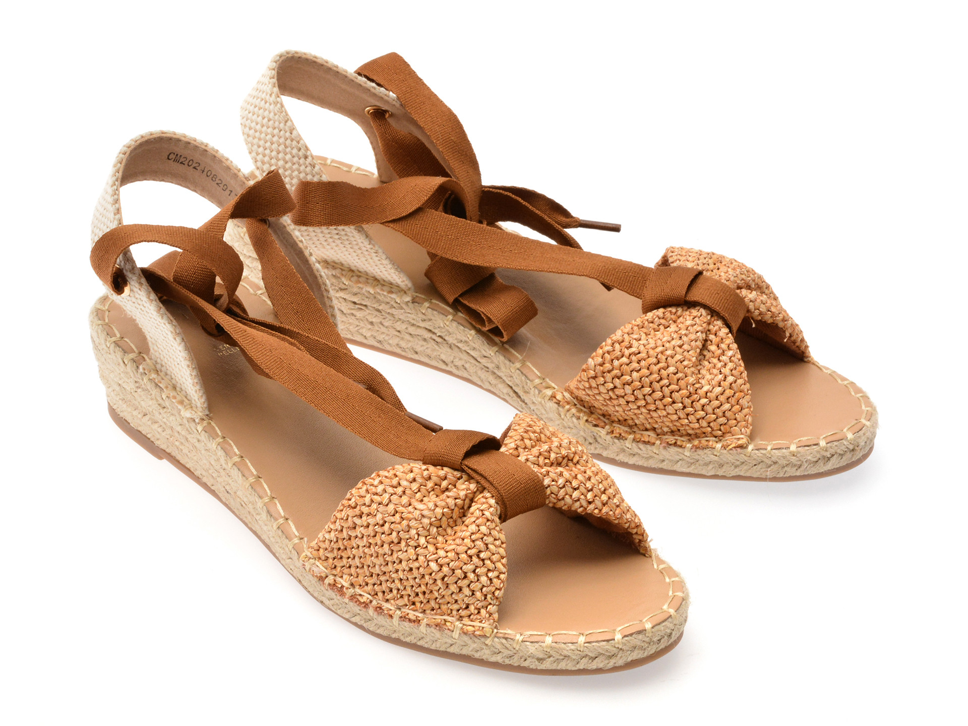 Sandale EPICA maro, 82917, din material textil