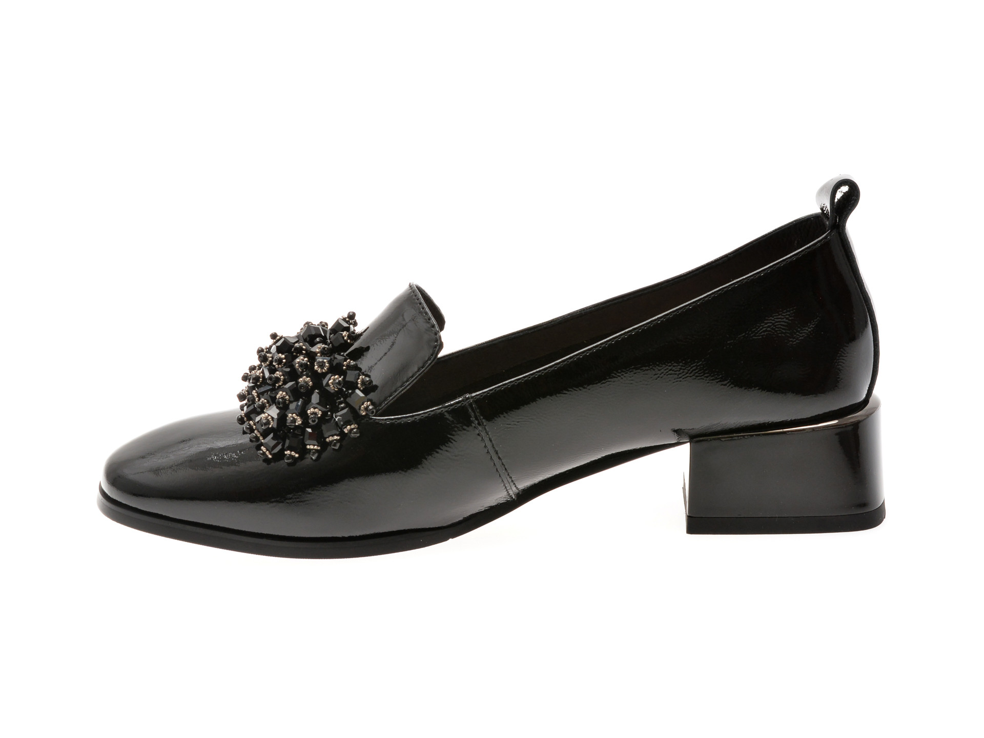 Pantofi EPICA negri, 3433, din piele naturala lacuita